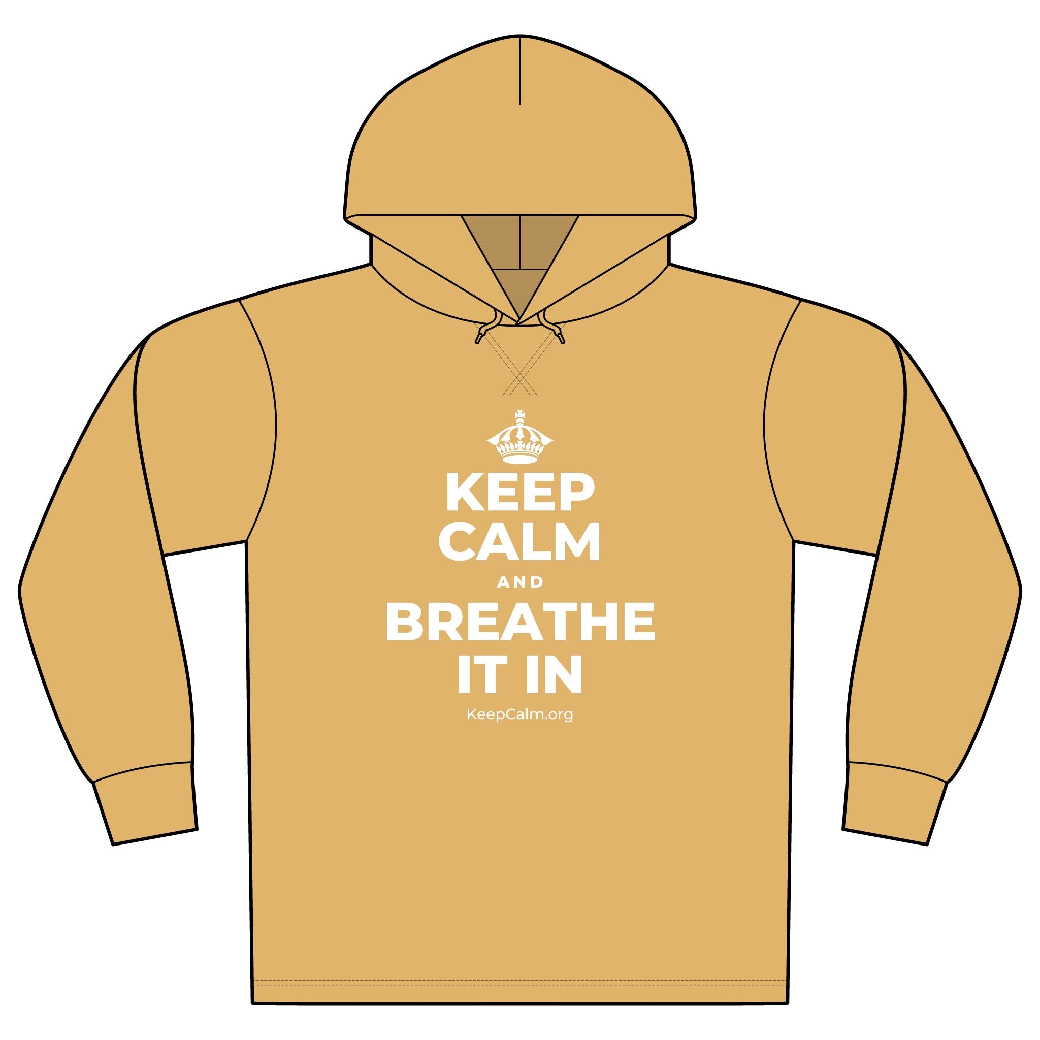 KEEP CALM AND BREATHE IT IN Organic Hoodie Tee
