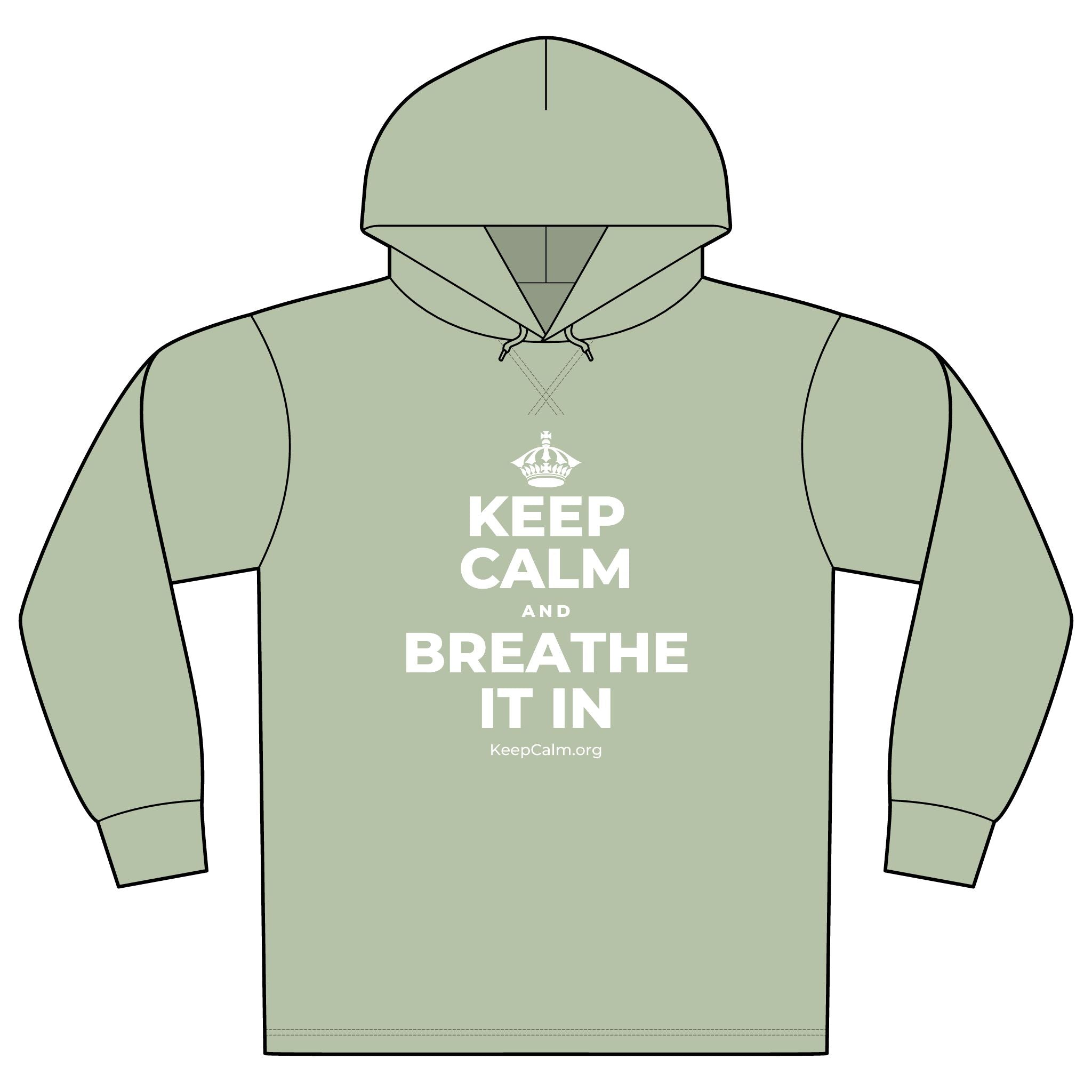 KEEP CALM AND BREATHE IT IN Organic Hoodie Tee