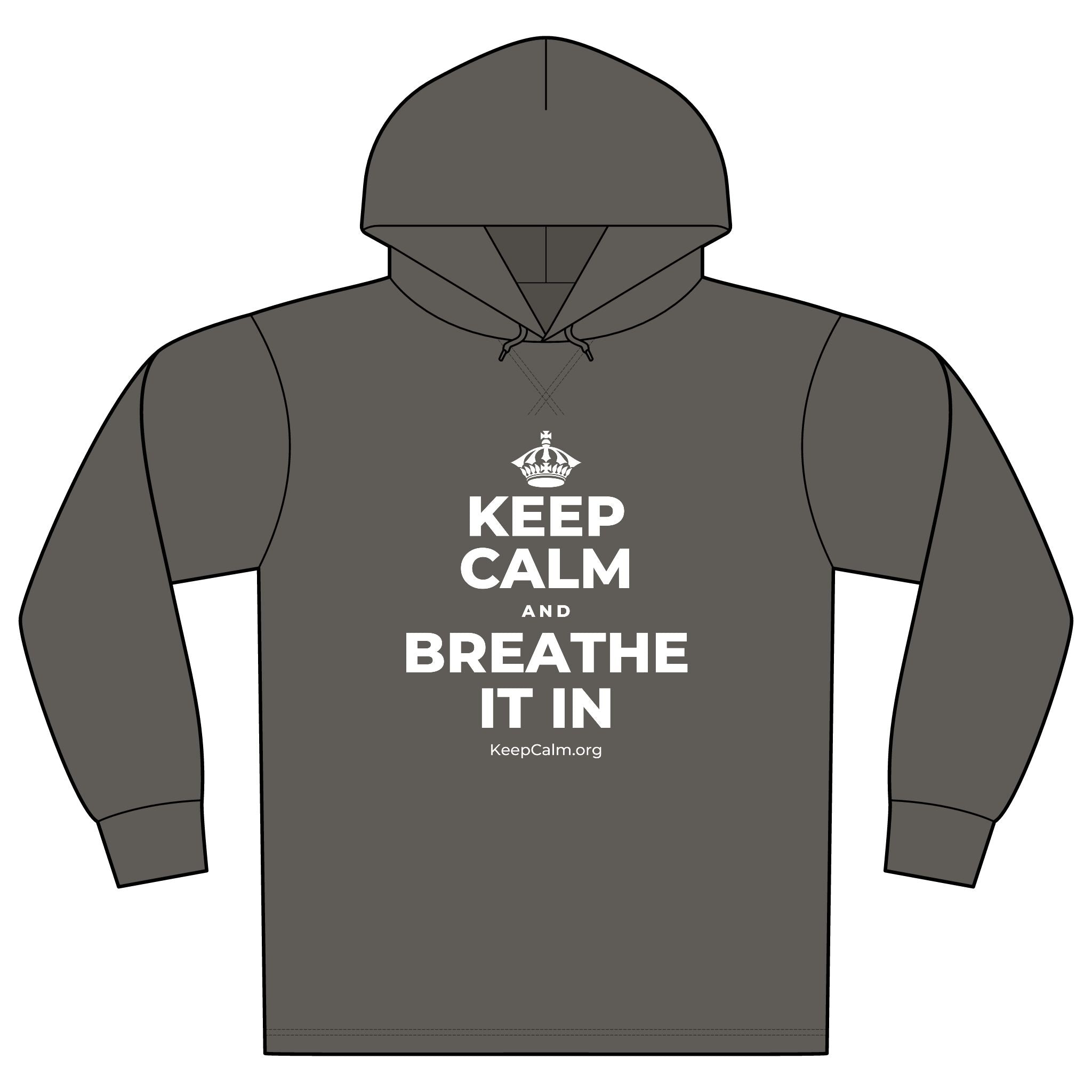 KEEP CALM AND BREATHE IT IN Organic Hoodie Tee