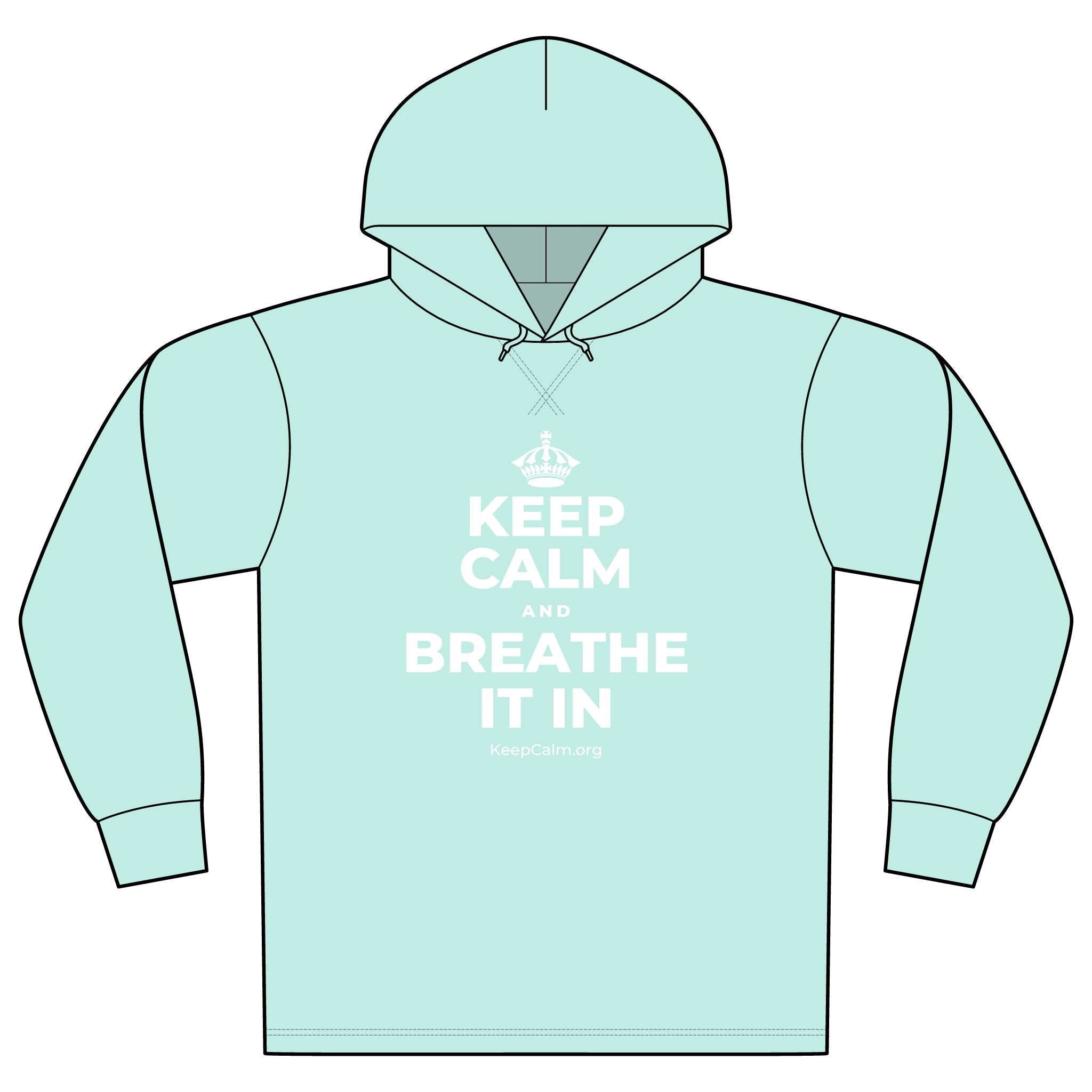 KEEP CALM AND BREATHE IT IN Organic Hoodie Tee