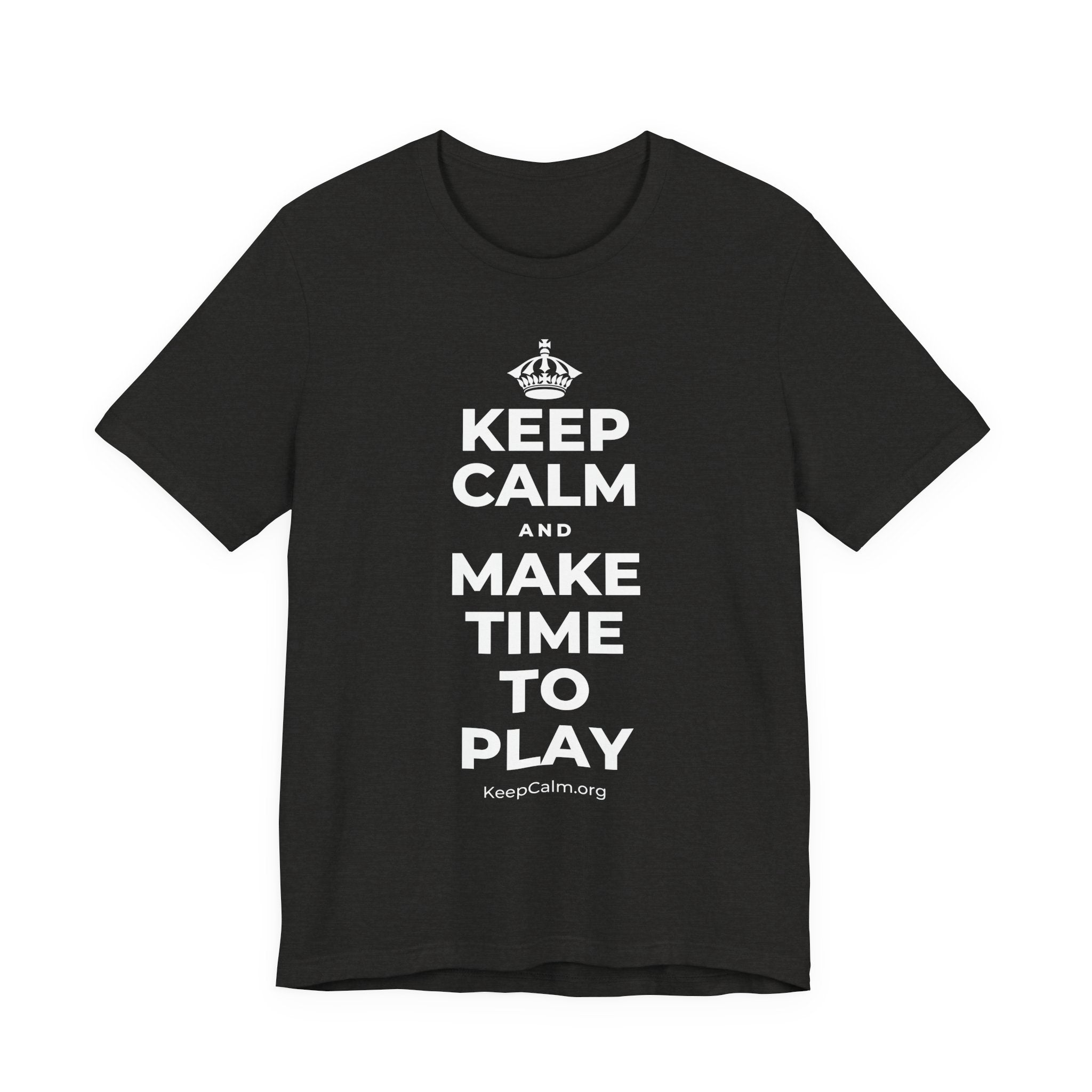 KEEP CALM AND MAKE TIME TO PLAY T-Shirt (Soft Cream–Heather Mauve)