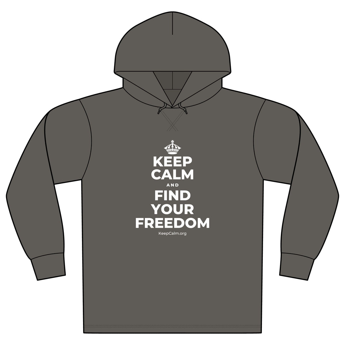KEEP CALM AND FIND YOUR FREEDOM Organic Hoodie Tee