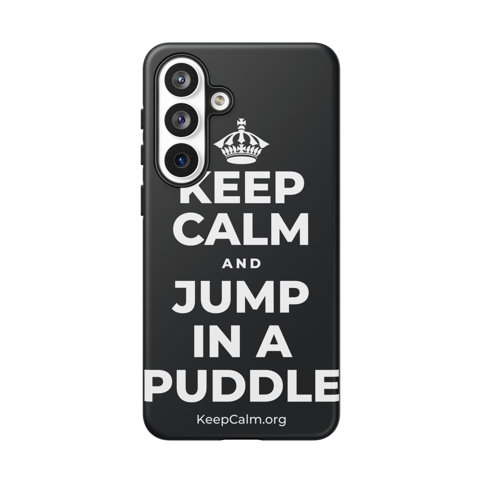 KEEP CALM AND JUMP IN A PUDDLE Phone Case (Dark)