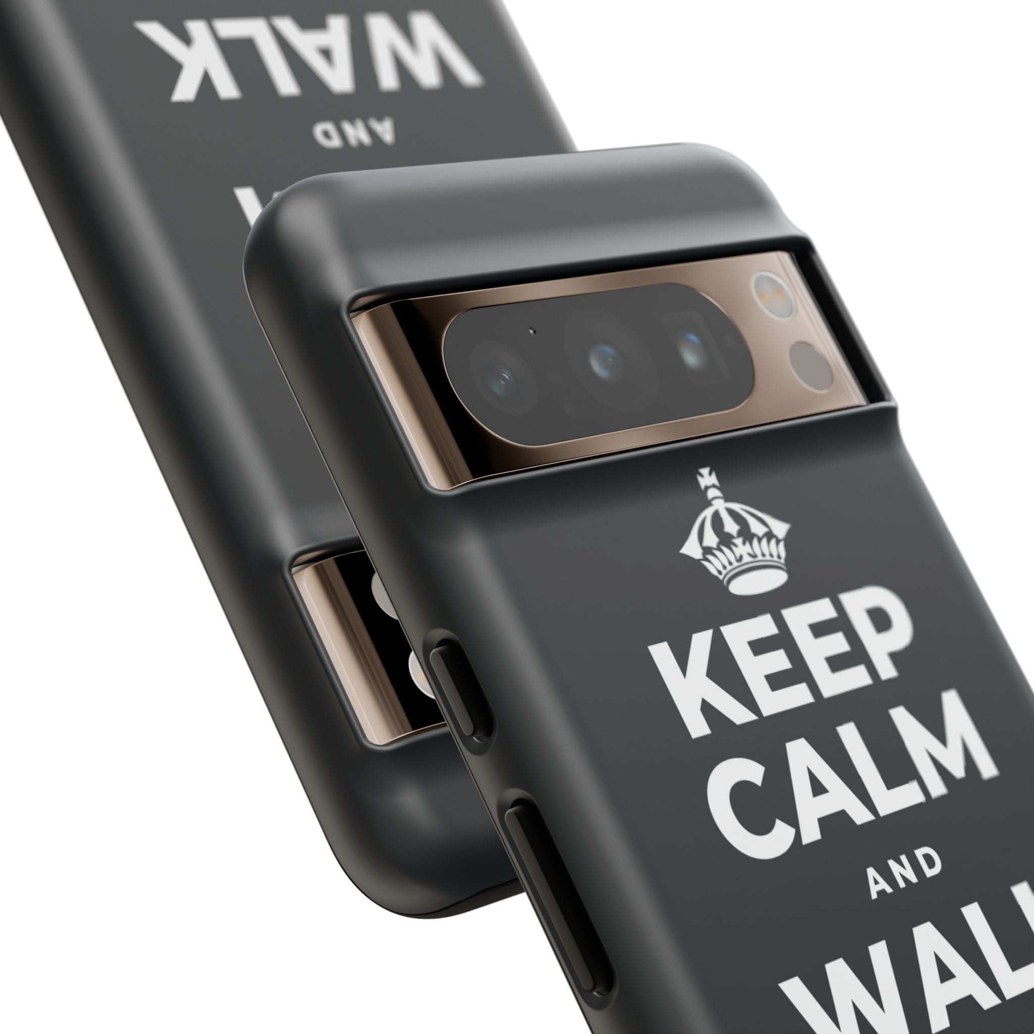 KEEP CALM AND WALK AND LISTEN Phone Case (Dark)