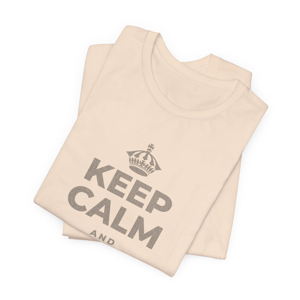 KEEP CALM AND LOOK UP TODAY T-Shirt (Soft Cream–Heather Mauve)