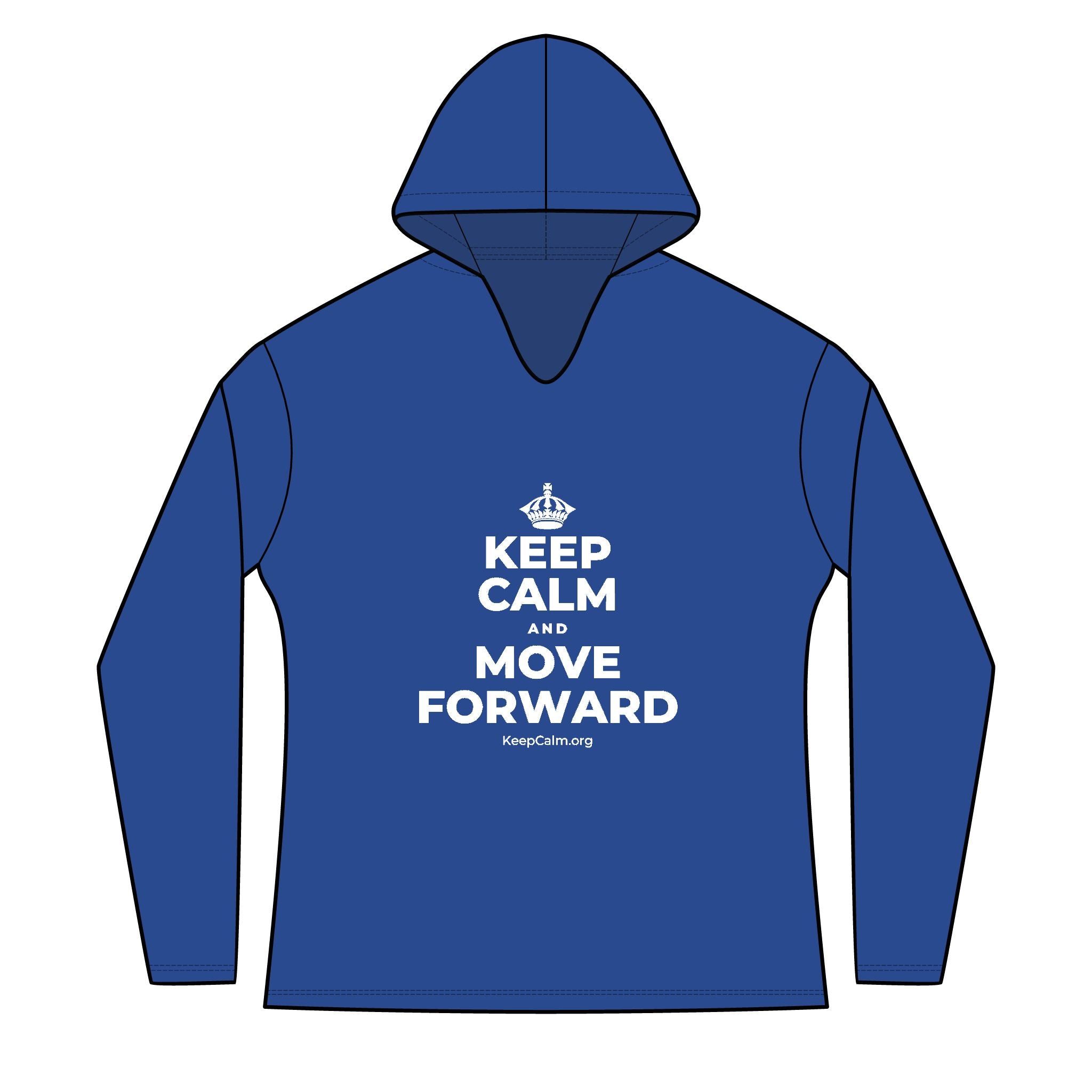 KEEP CALM AND MOVE FORWARD Women's Long Sleeve Hoodie