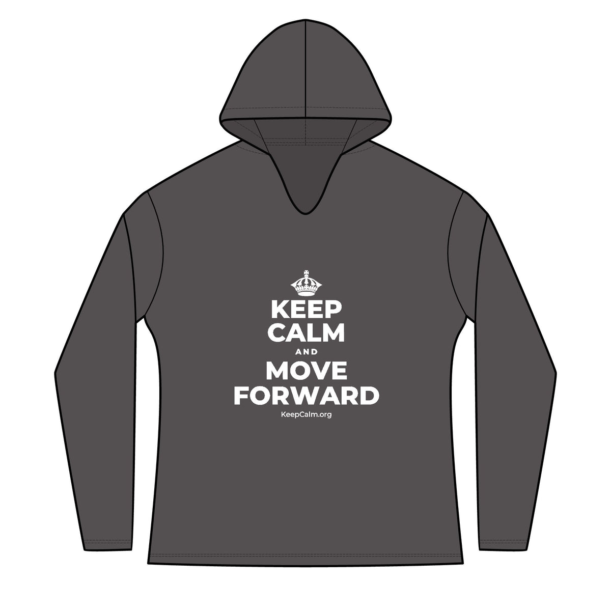 KEEP CALM AND MOVE FORWARD Women's Long Sleeve Hoodie