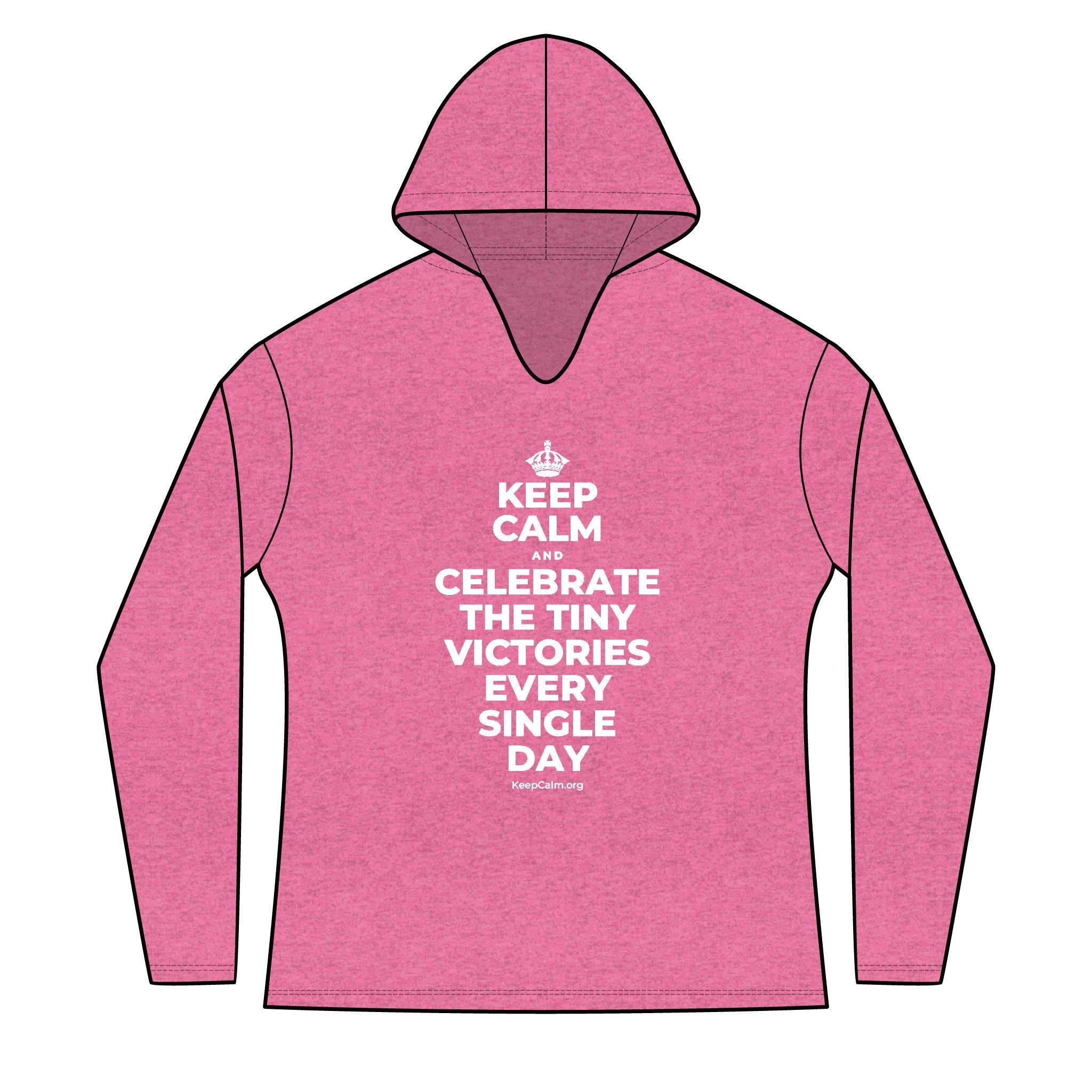 KEEP CALM AND CELEBRATE THE TINY VICTORIES EVERY SINGLE DAY Women's Long Sleeve Hoodie