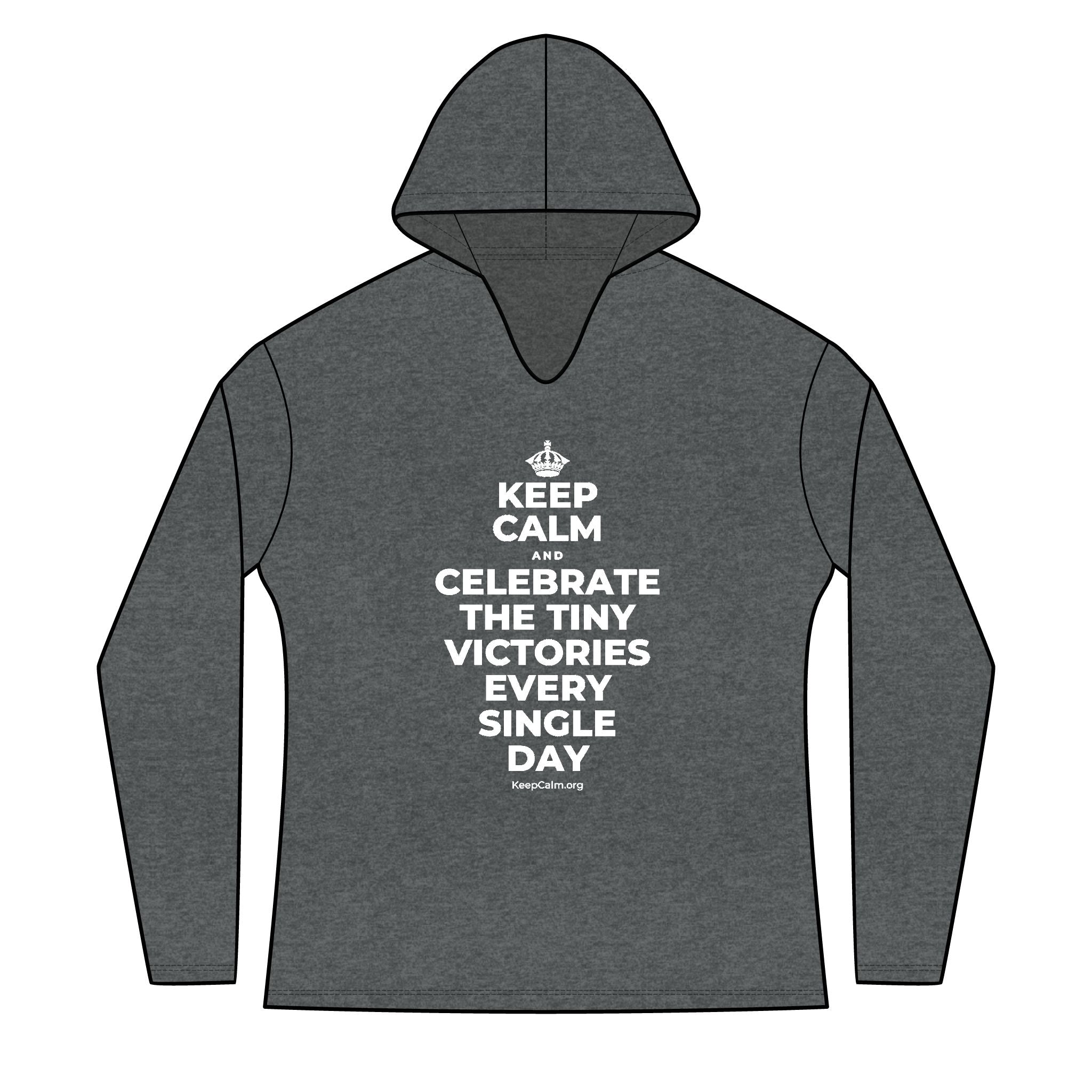 KEEP CALM AND CELEBRATE THE TINY VICTORIES EVERY SINGLE DAY Women's Long Sleeve Hoodie