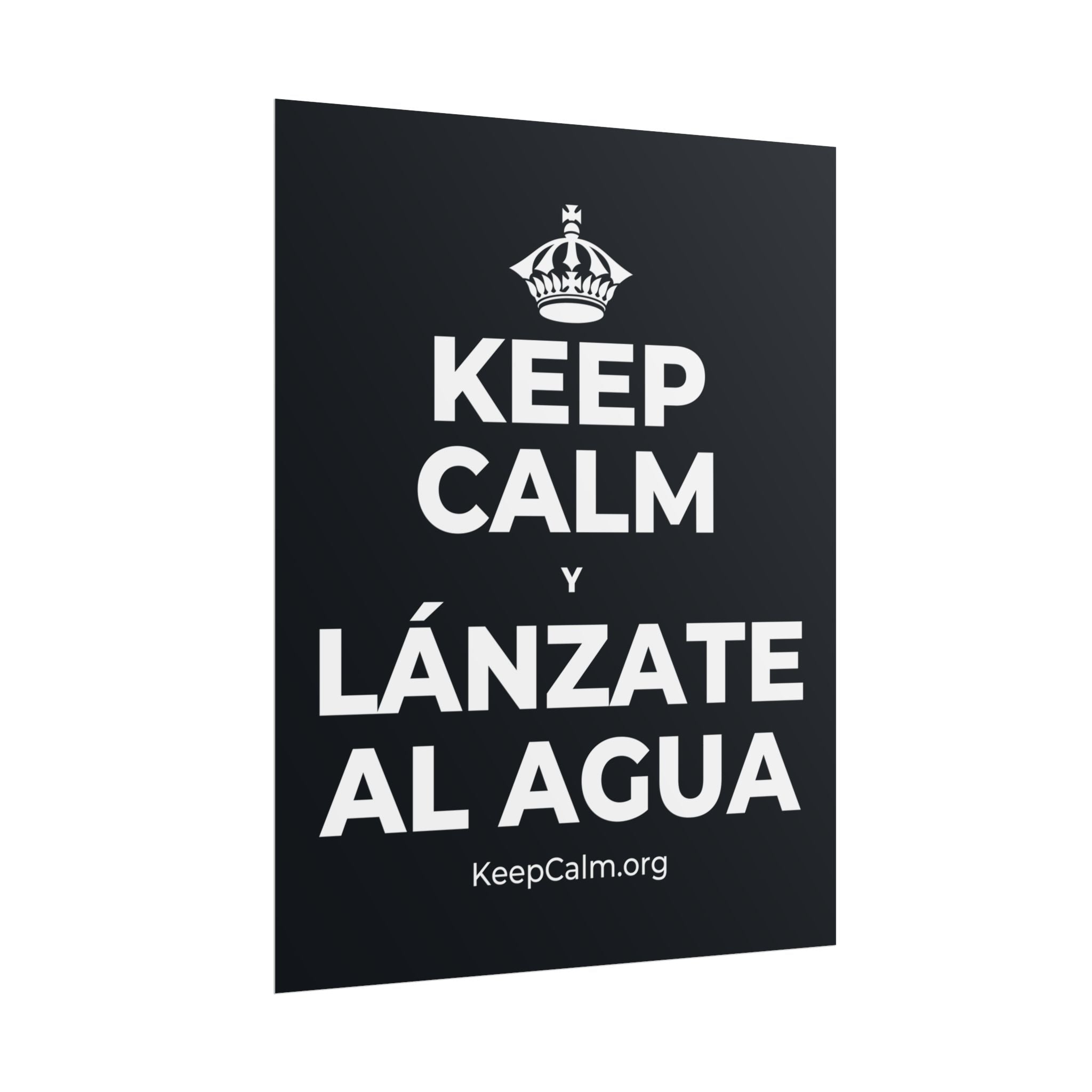 KEEP CALM Y LÁNZATE AL AGUA Poster (Dark)