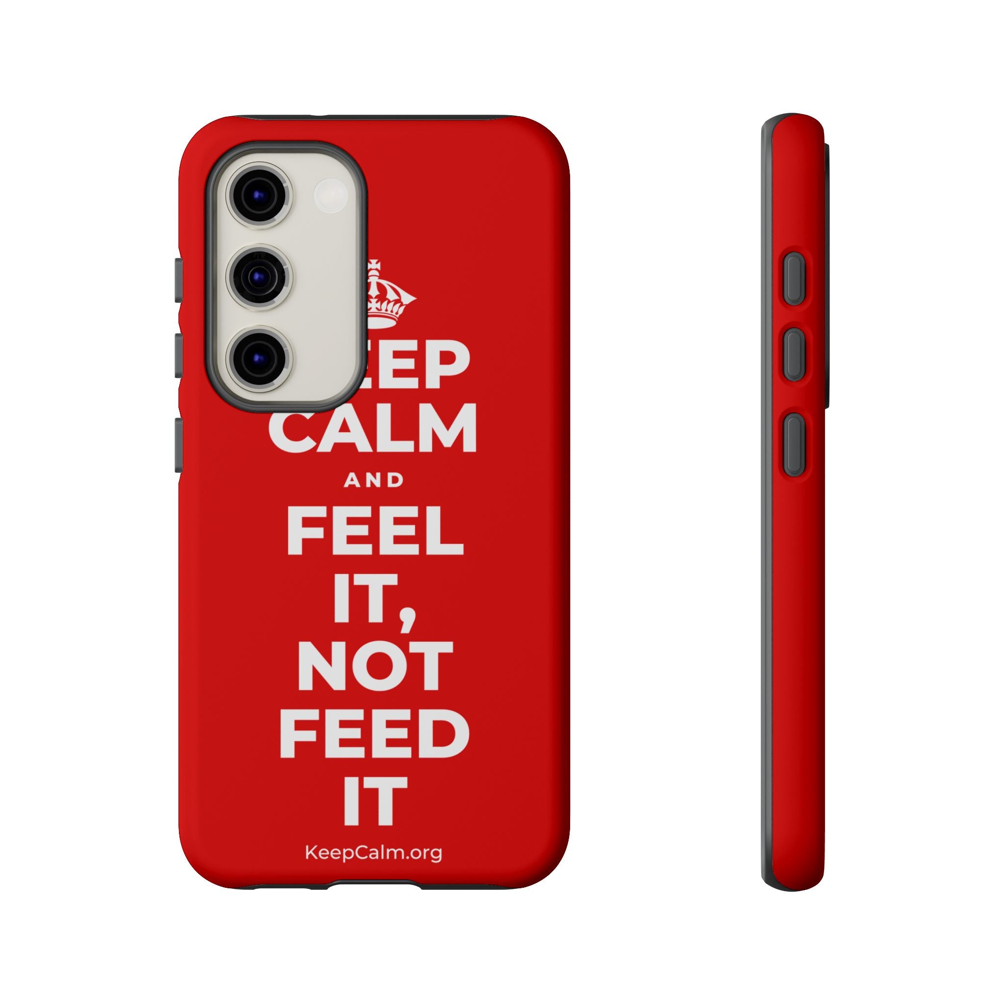 KEEP CALM AND FEEL IT, NOT FEED IT Phone Case