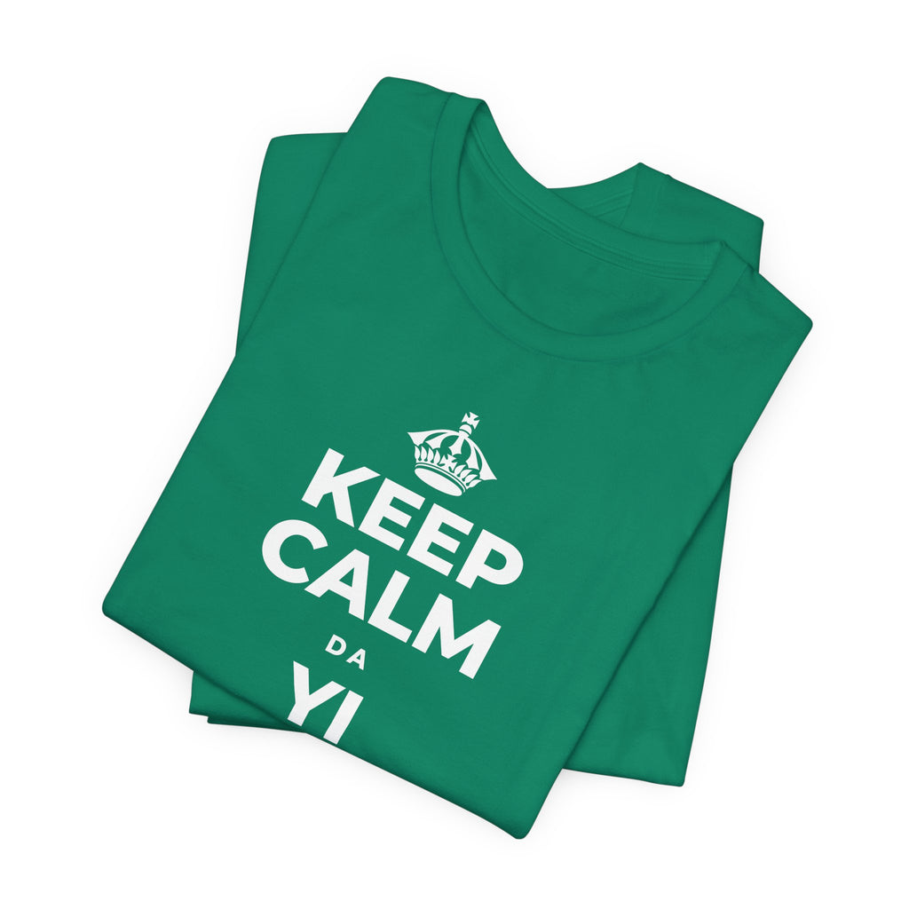 KEEP CALM DA YI ƘARAMIN JERIN ABUBUWA T-Shirt (White–Asphalt)