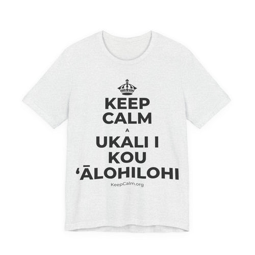 KEEP CALM A UKALI I KOU ʻĀLOHILOHI T-Shirt (Soft Cream–Heather Mauve)