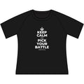 KEEP CALM AND PICK YOUR BATTLE Women's Raglan Tee