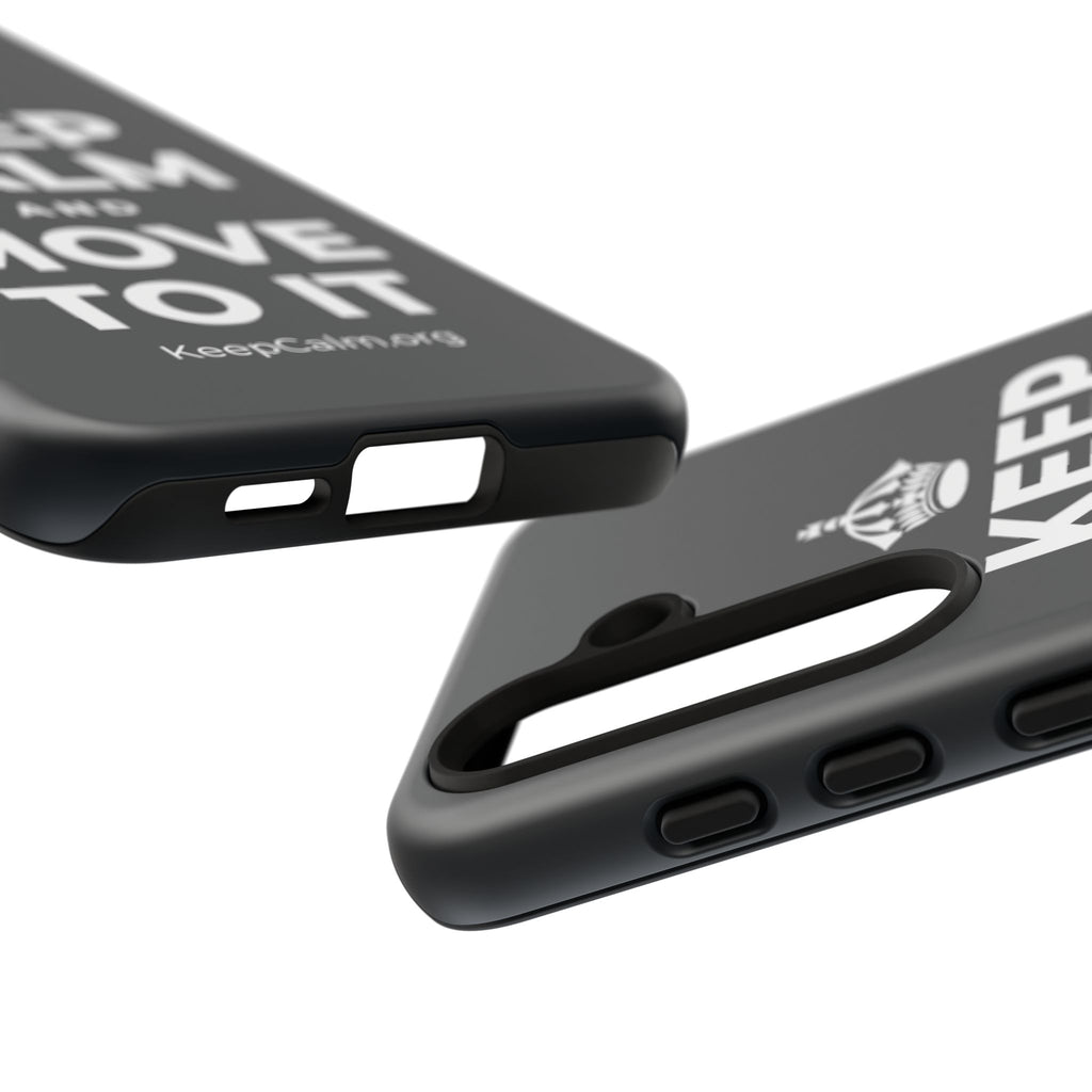 KEEP CALM AND MOVE TO IT Phone Case (Dark)