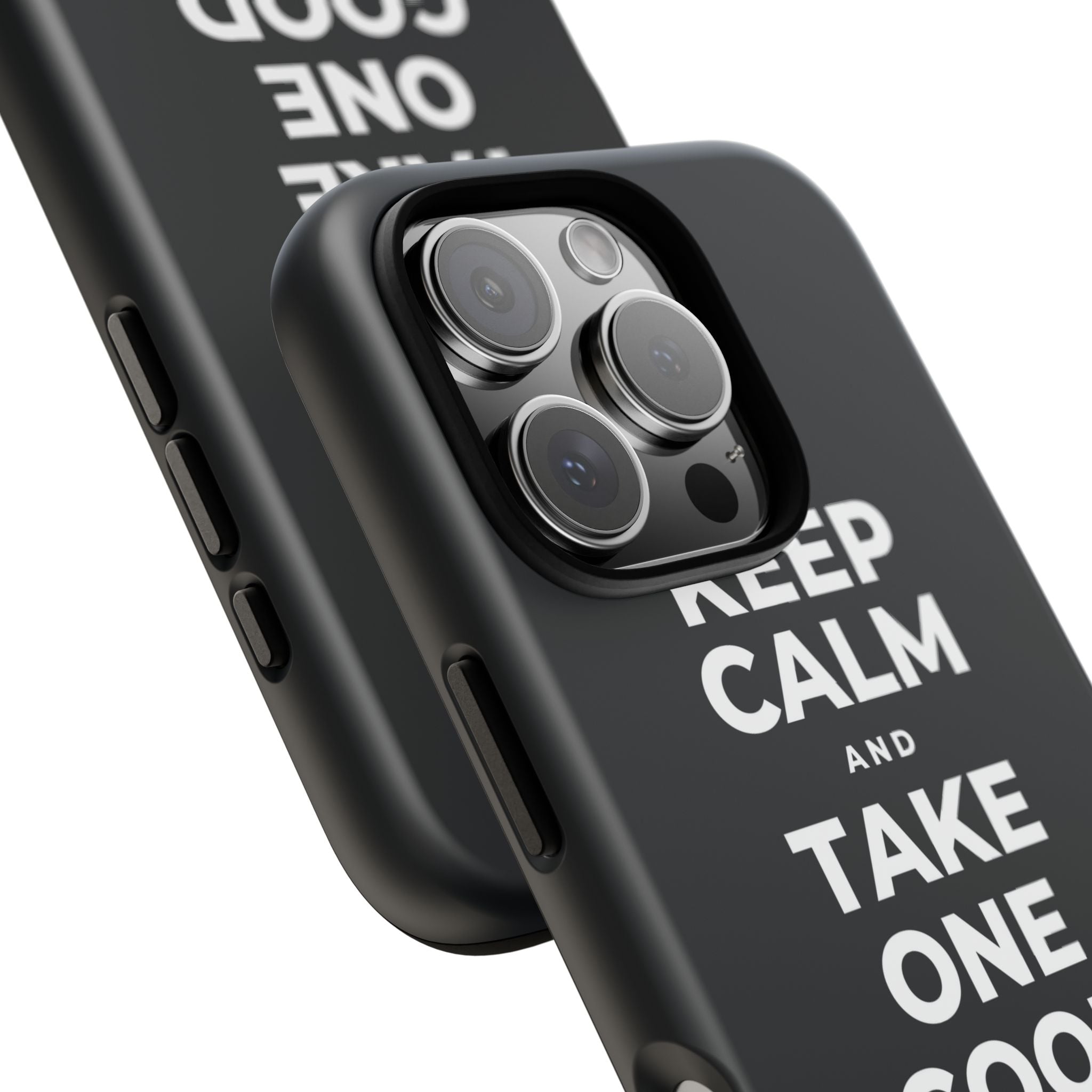 KEEP CALM AND TAKE ONE GOOD DAY AT A TIME Phone Case (Dark)