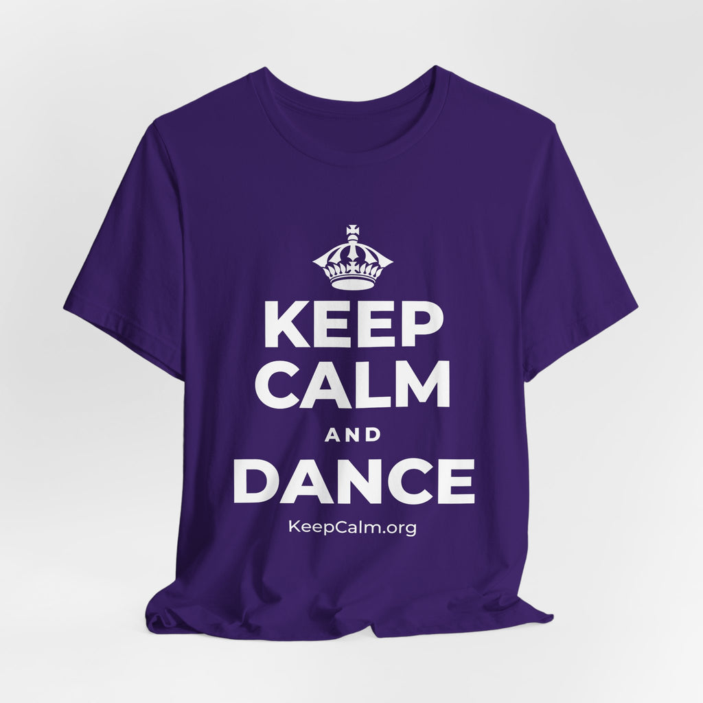 KEEP CALM AND DANCE T-Shirt (Soft Cream–Heather Mauve)