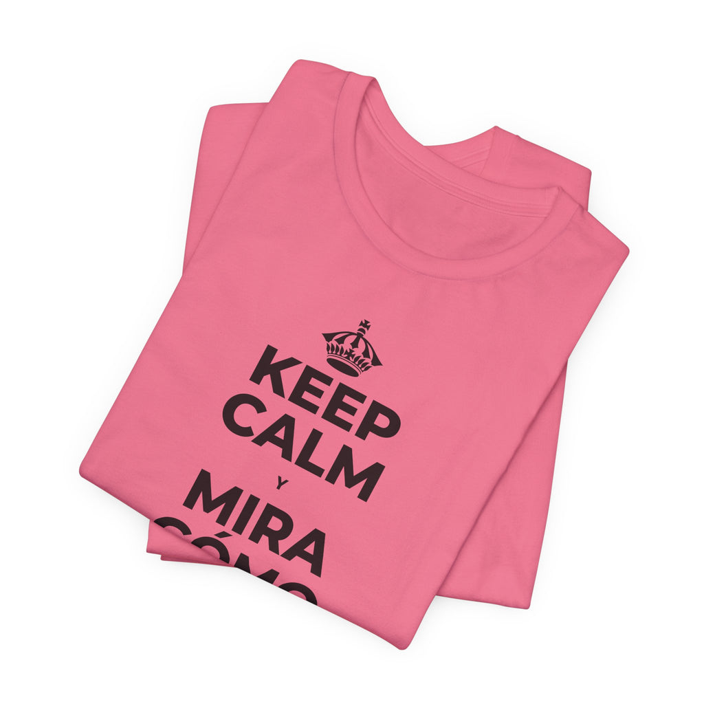 KEEP CALM Y MIRA CÓMO CAMBIAN LAS HOJAS T-Shirt (Military Green–Autumn)