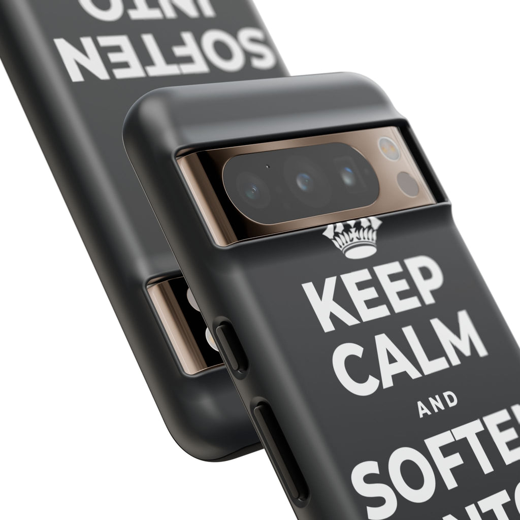 KEEP CALM AND SOFTEN INTO THE PILLOW Phone Case (Dark)