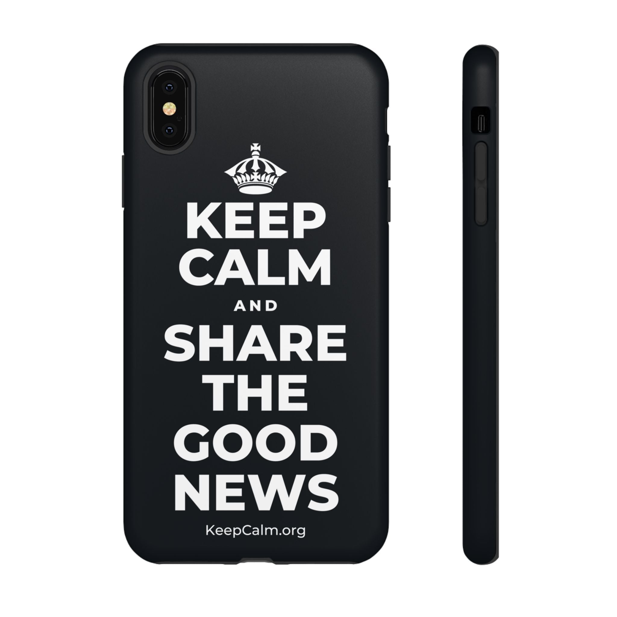 KEEP CALM AND SHARE THE GOOD NEWS Phone Case (Dark)