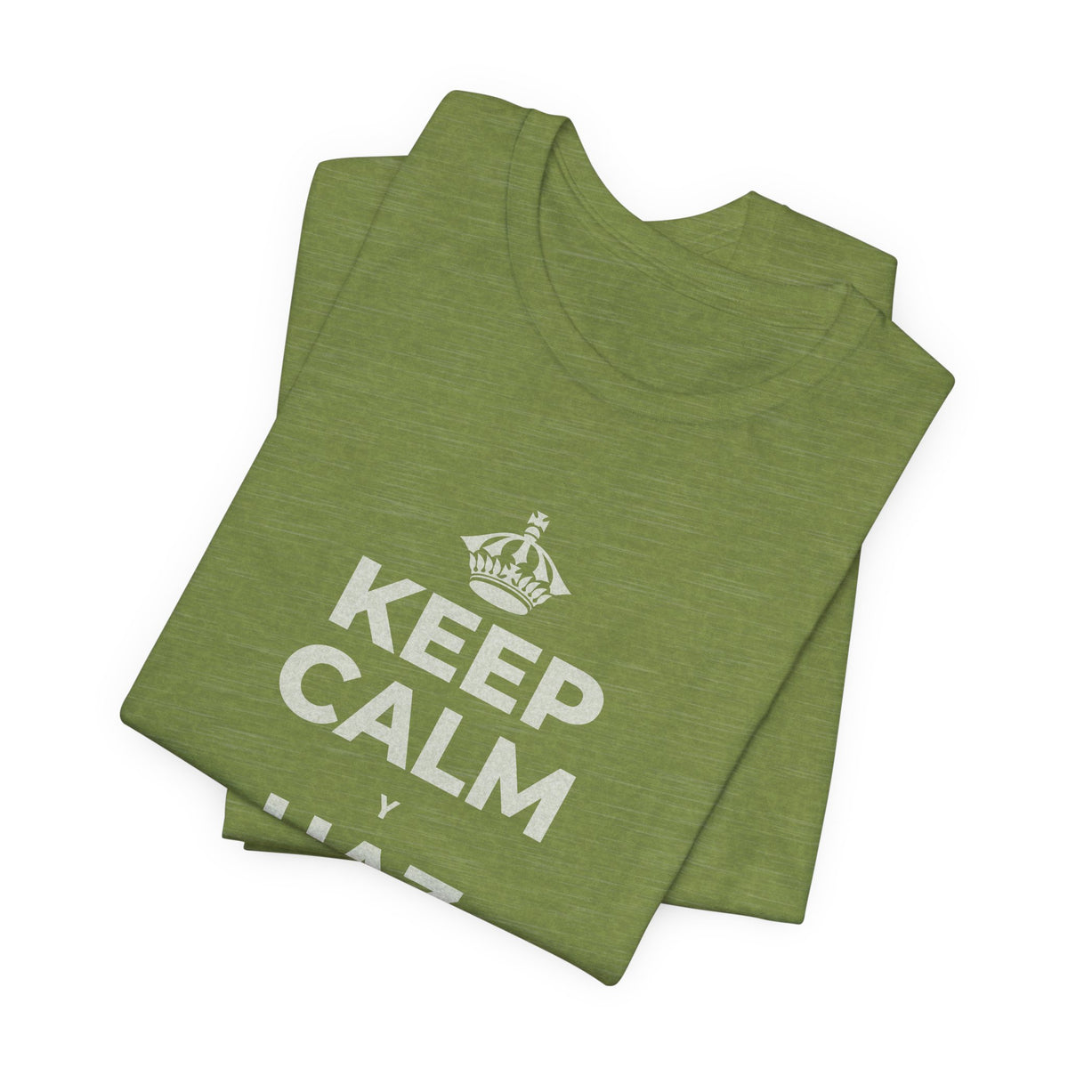 KEEP CALM Y HAZ COSAS DIFÍCILES T-Shirt (Baby Blue–Silver)