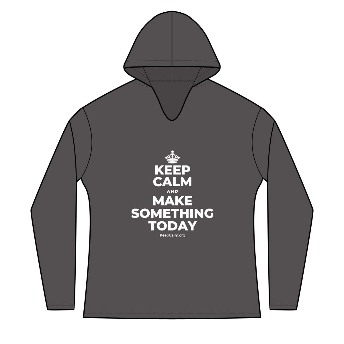 KEEP CALM AND MAKE SOMETHING TODAY Women's Long Sleeve Hoodie