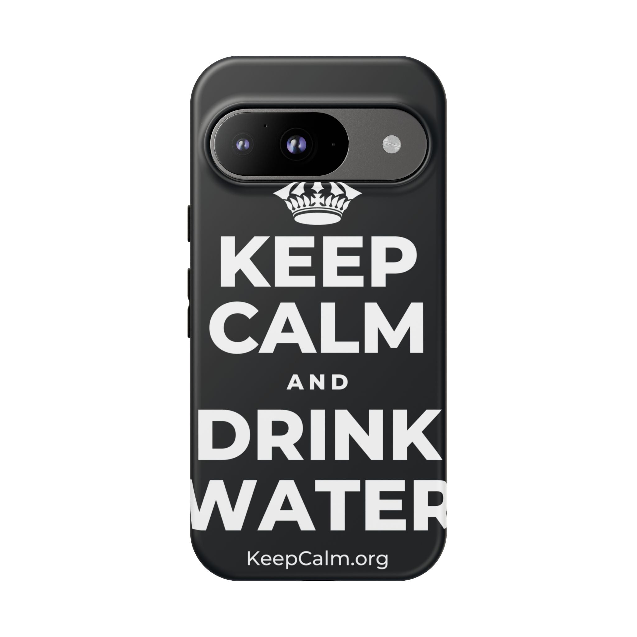 KEEP CALM AND DRINK WATER Phone Case (Dark)