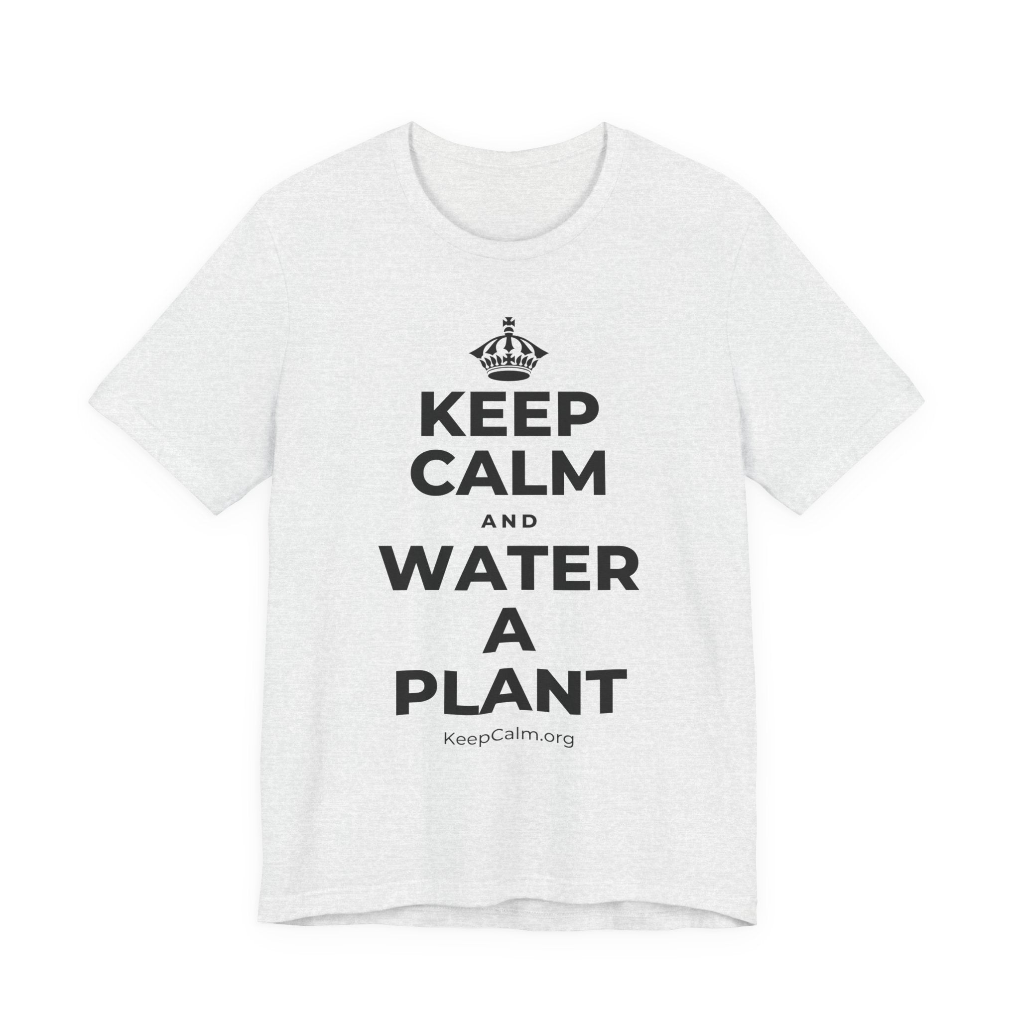 KEEP CALM AND WATER A PLANT T-Shirt (Soft Cream–Heather Mauve)