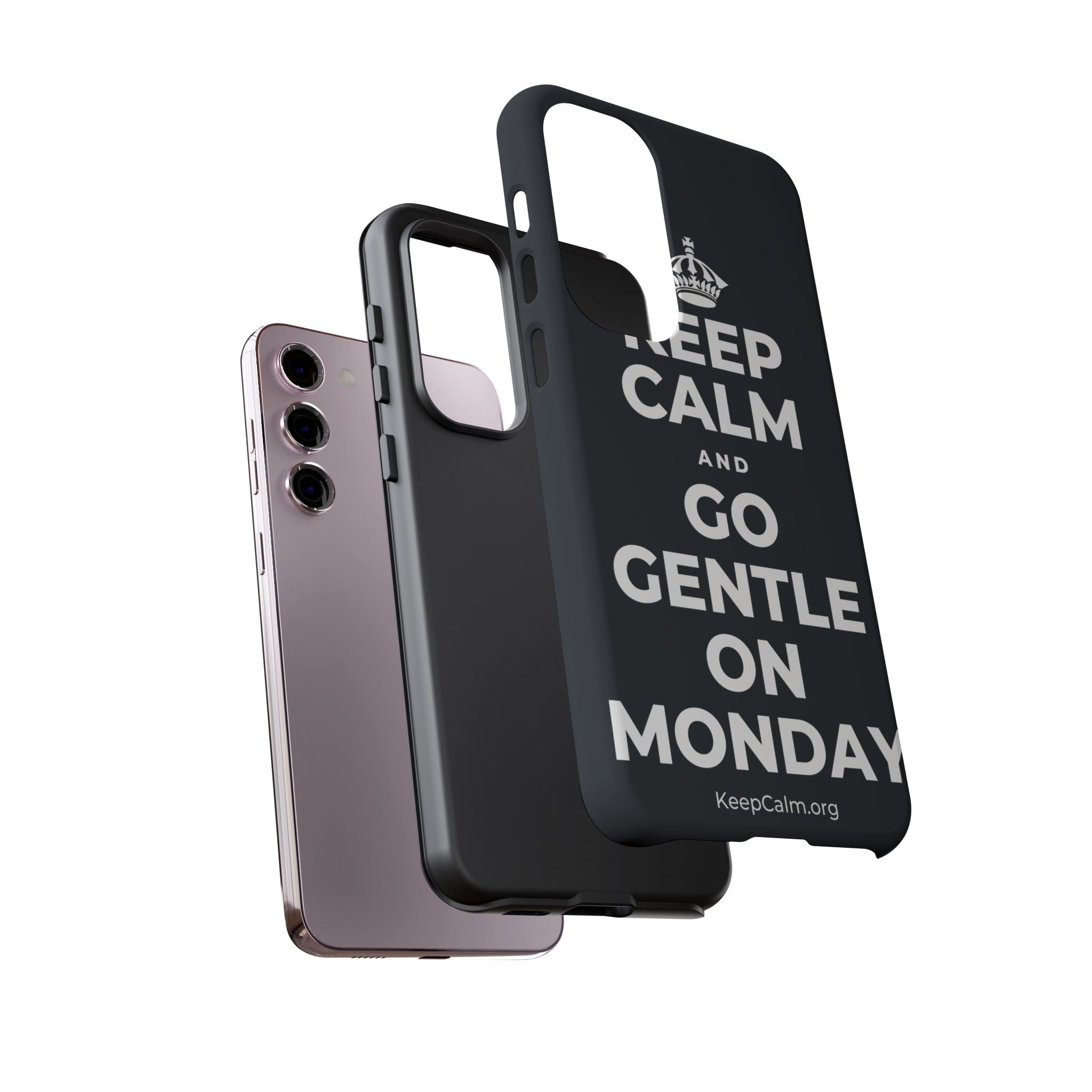 KEEP CALM AND GO GENTLE ON MONDAY Phone Case (Dark)