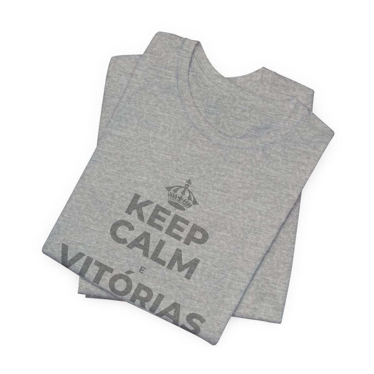KEEP CALM E VITÓRIAS PEQUENAS, SEMANA GRANDE T-Shirt (White–Asphalt)