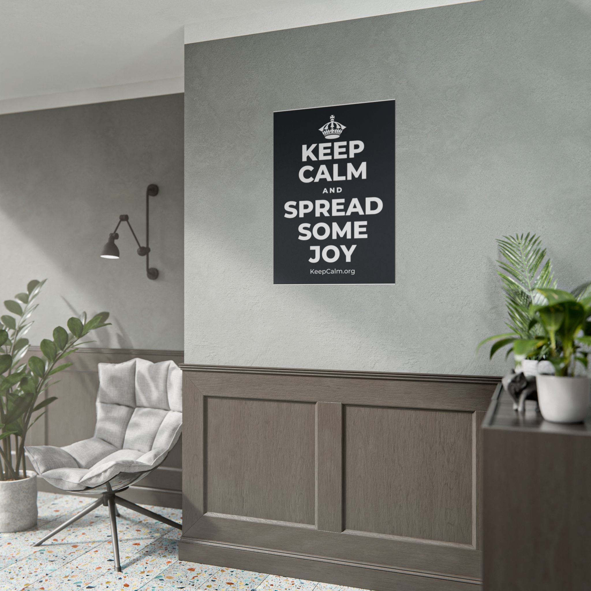 KEEP CALM AND SPREAD SOME JOY Poster (Dark)