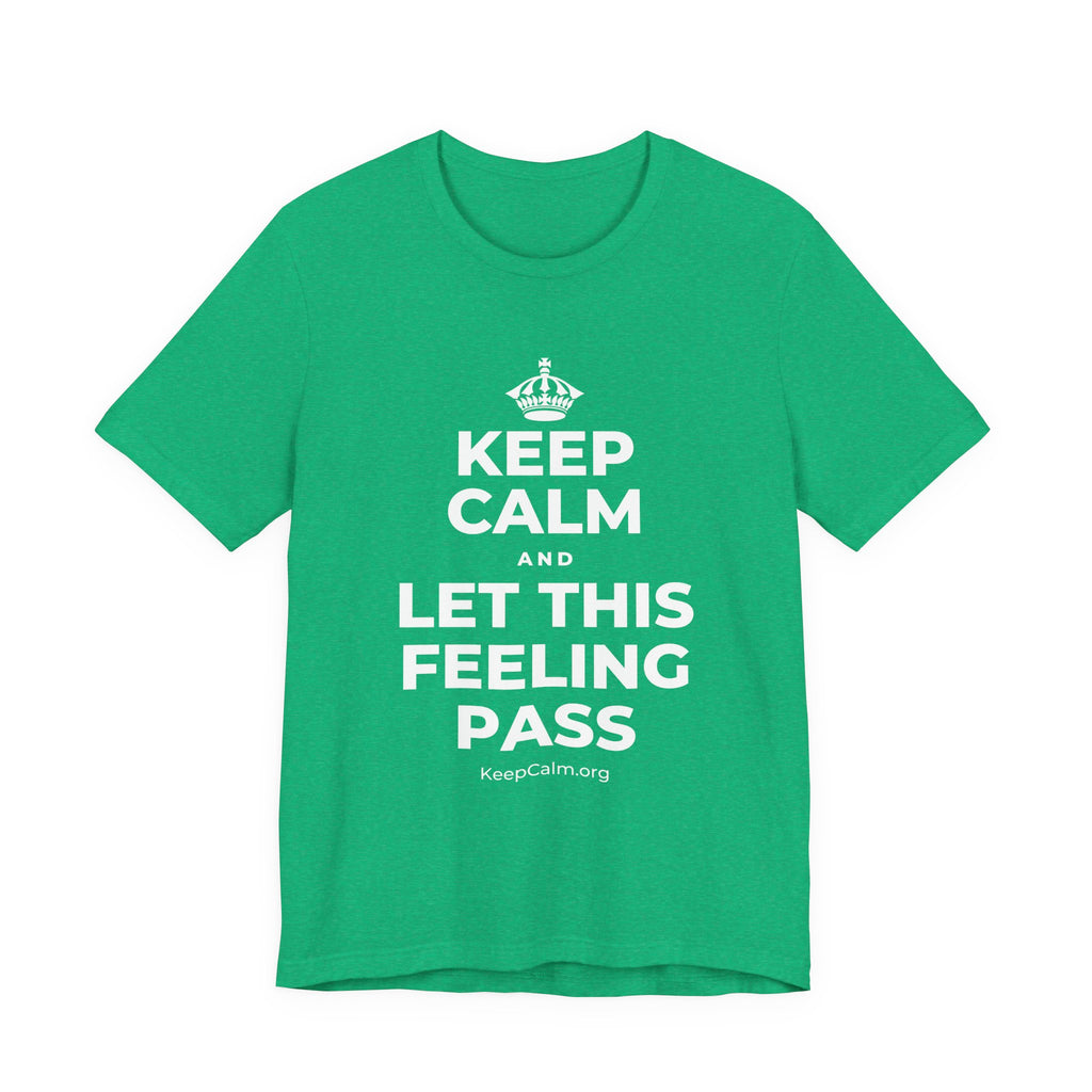 KEEP CALM AND LET THIS FEELING PASS T-Shirt (Baby Blue–Silver)