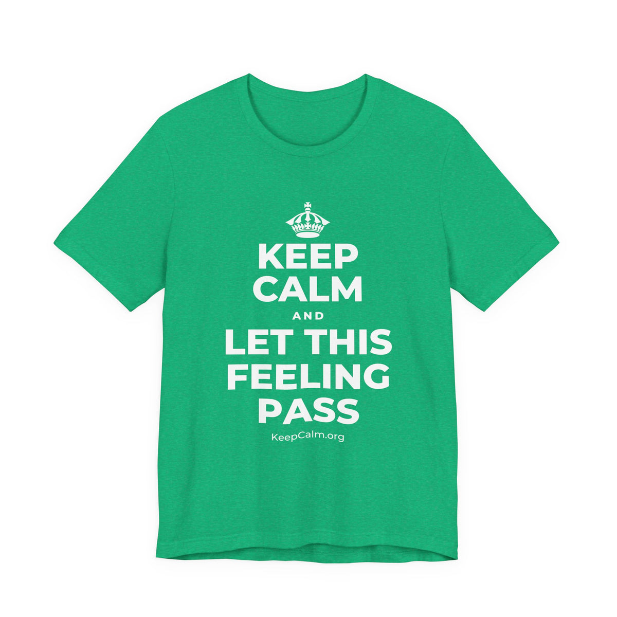 KEEP CALM AND LET THIS FEELING PASS T-Shirt (Baby Blue–Silver)