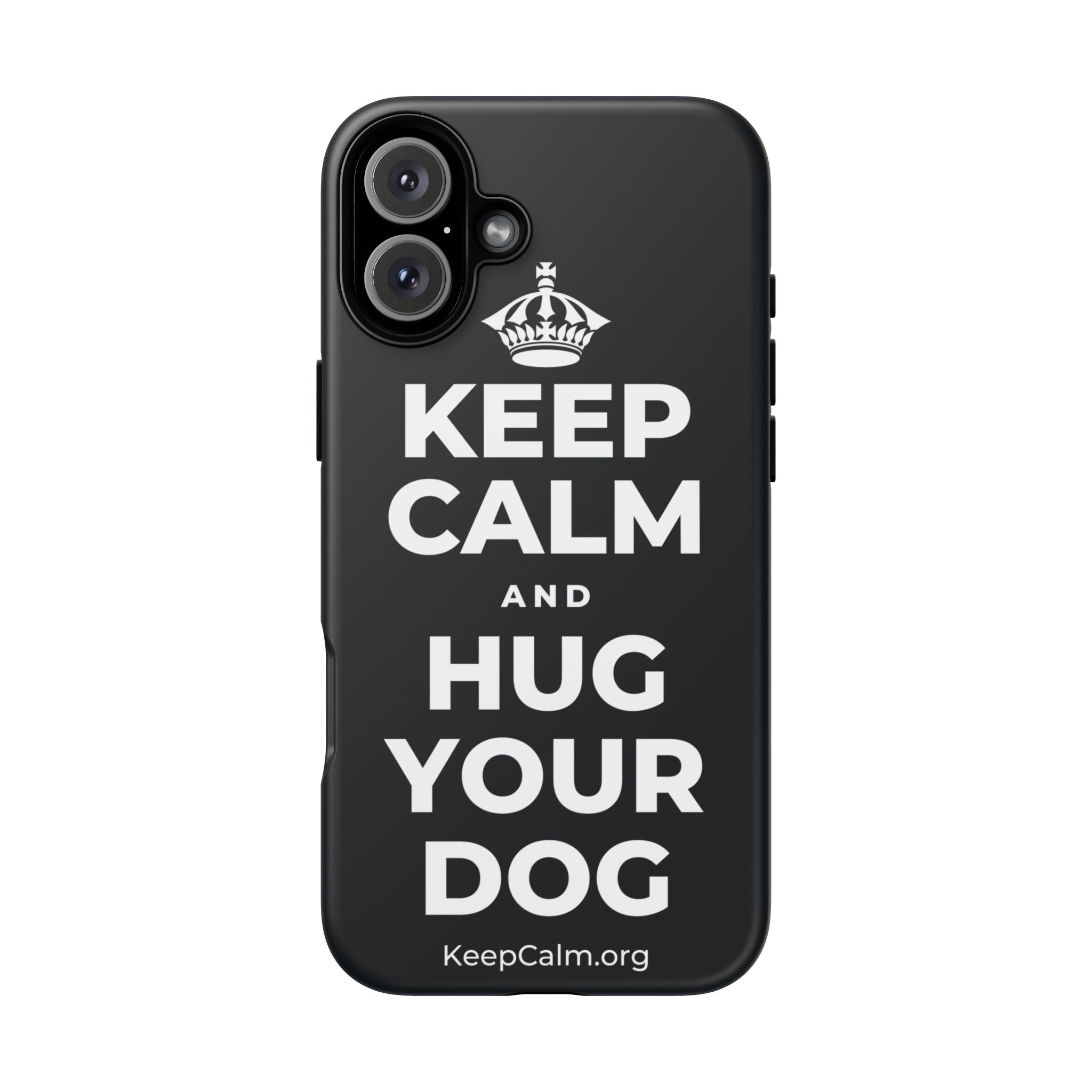 KEEP CALM AND HUG YOUR DOG Phone Case (Dark)