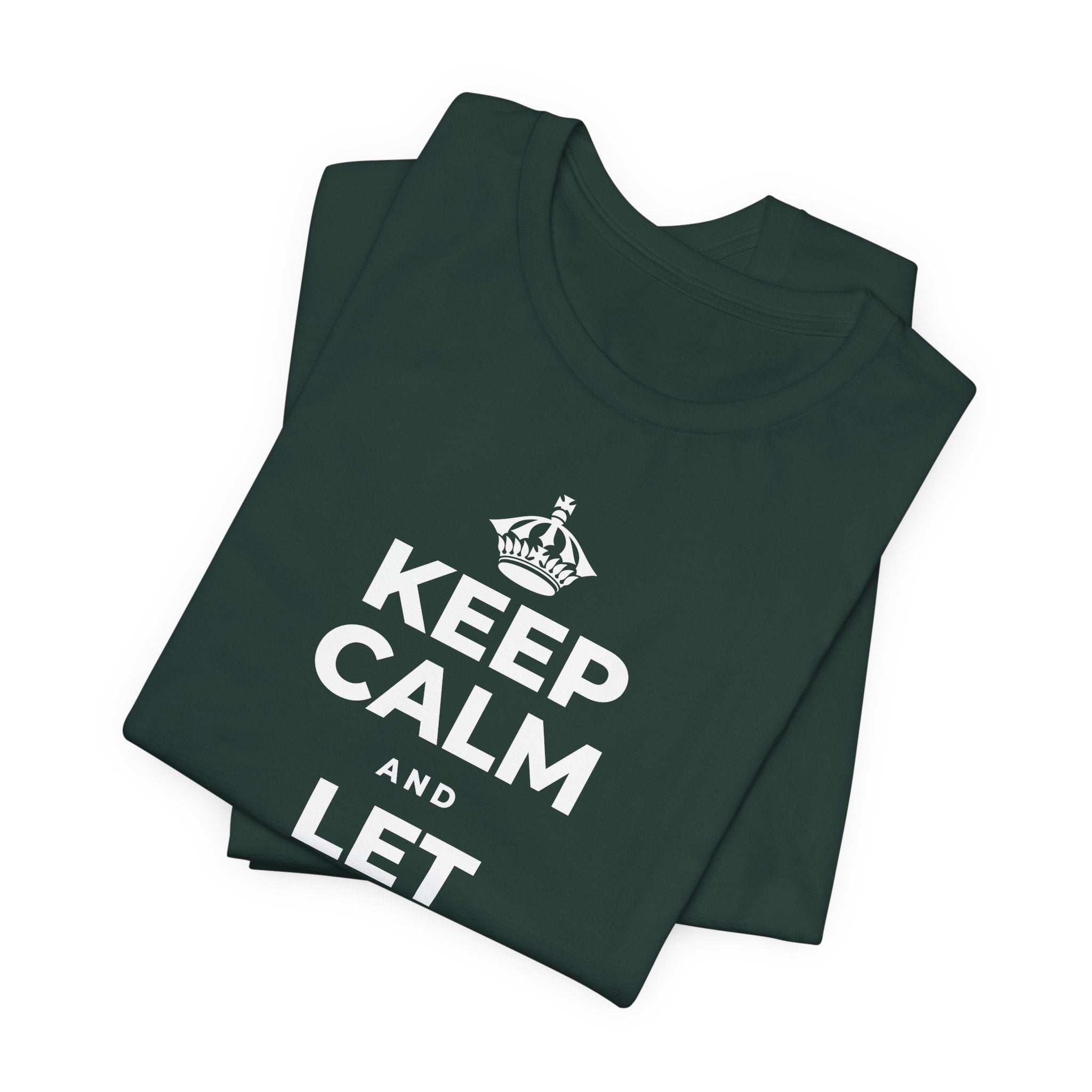 KEEP CALM AND LET YOUR JAW RELAX T-Shirt (White–Asphalt)