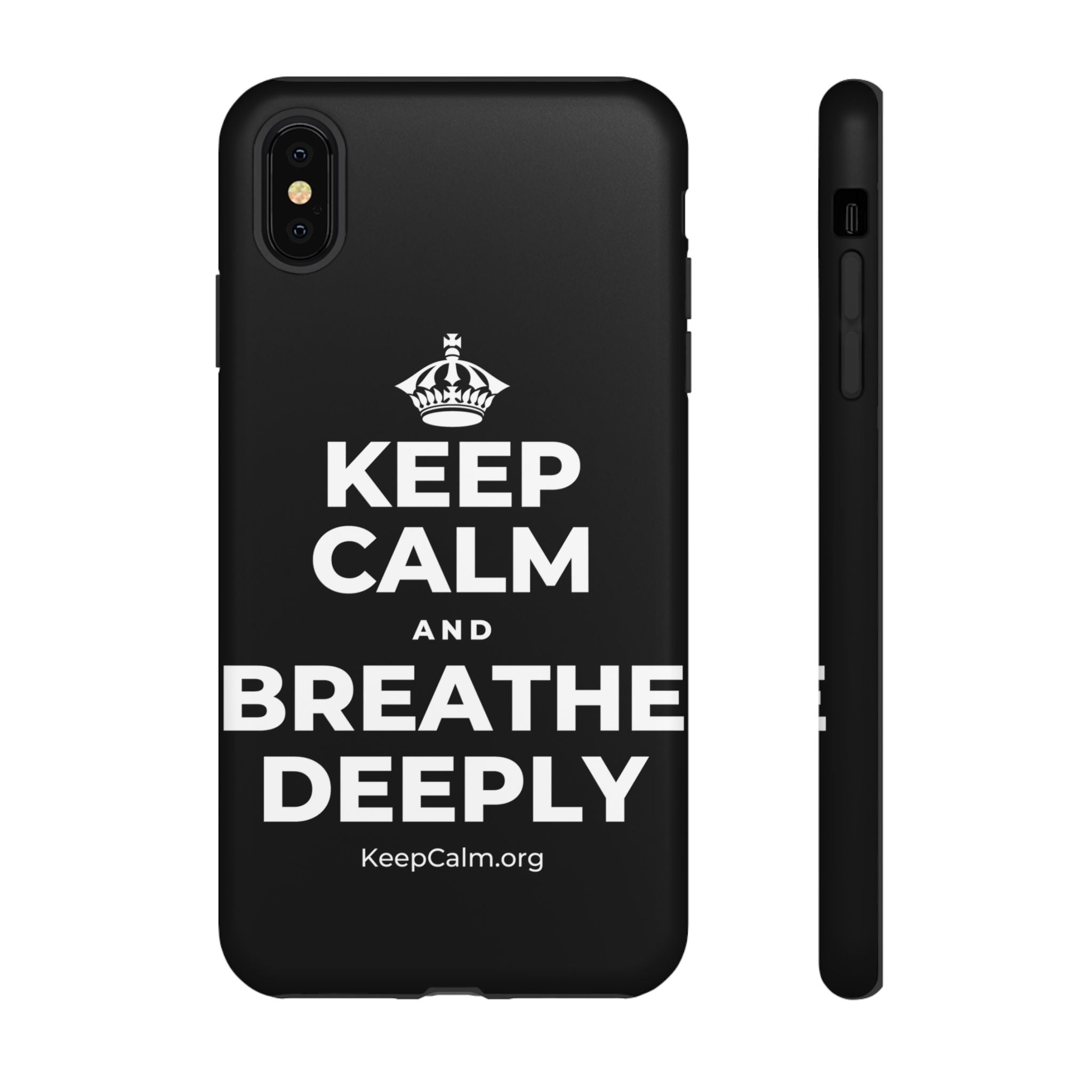 KEEP CALM AND BREATHE DEEPLY Phone Case
