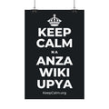 KEEP CALM NA ANZA WIKI UPYA Satin Poster (Dark)