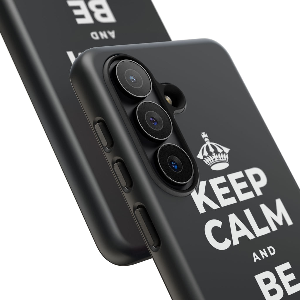 KEEP CALM AND BE STRONG LIKE A 🦕 Phone Case (Dark)