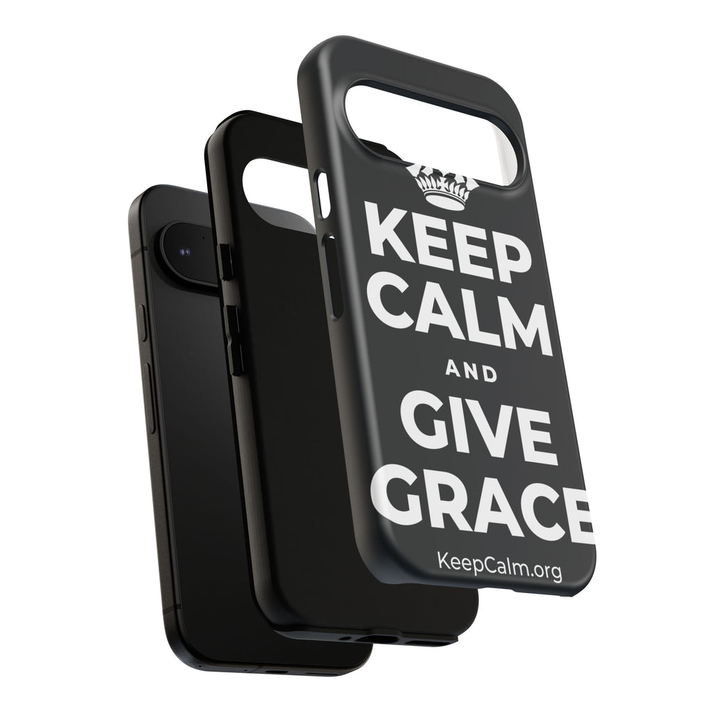KEEP CALM AND GIVE GRACE Phone Case (Dark)