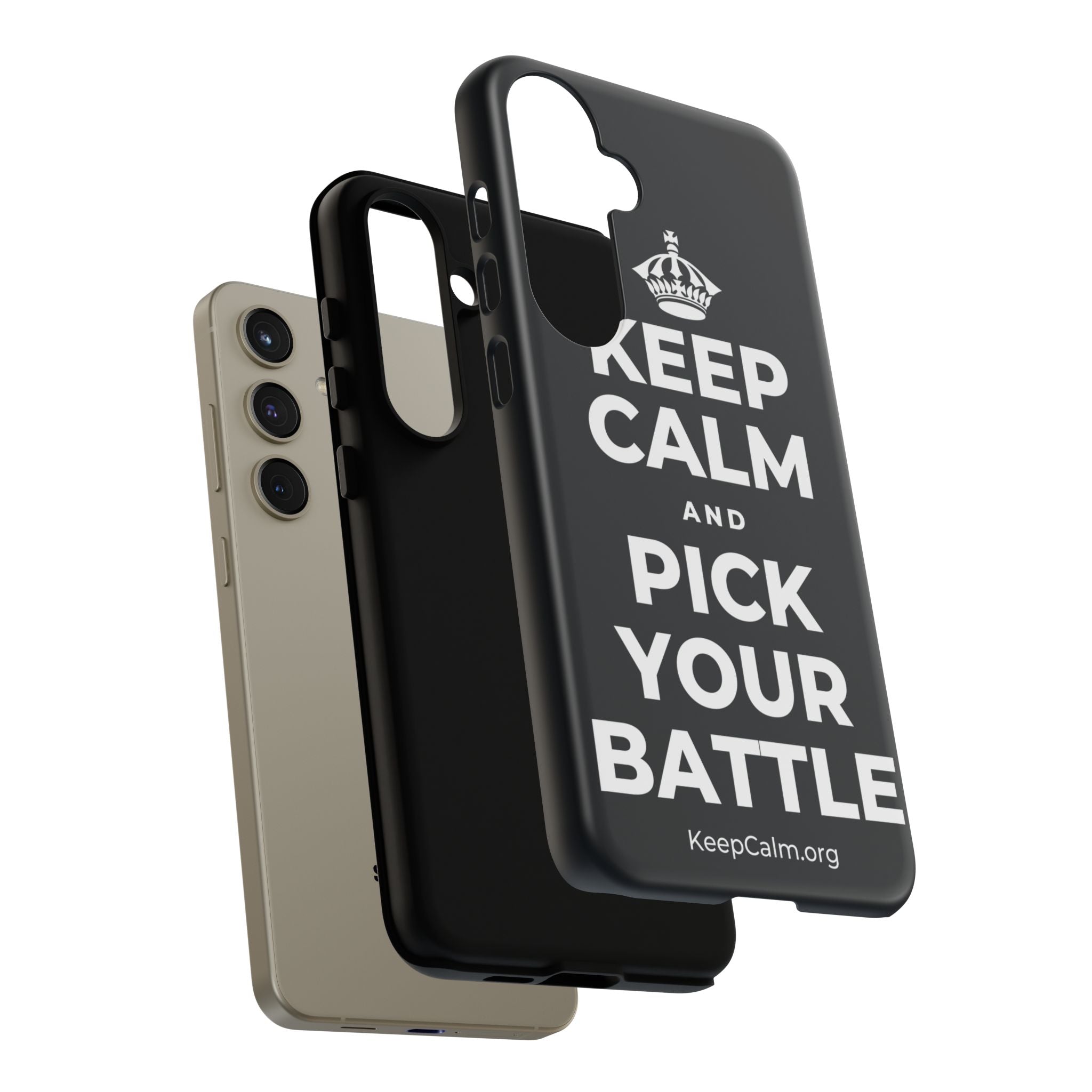 KEEP CALM AND PICK YOUR BATTLE Phone Case (Dark)