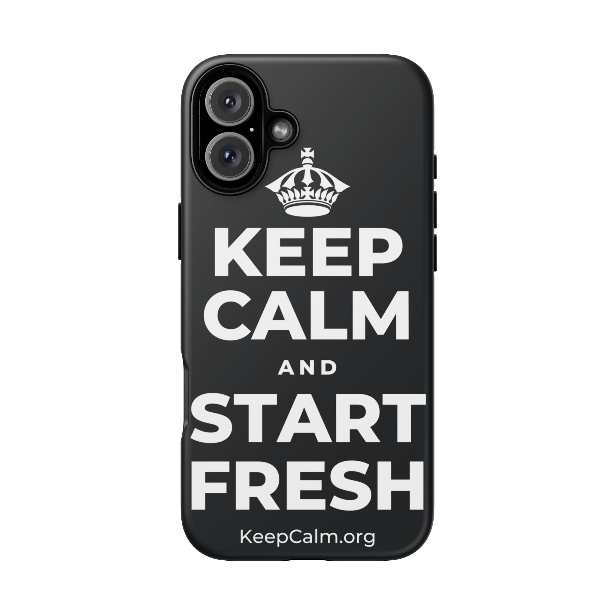 KEEP CALM AND START FRESH Phone Case (Dark)