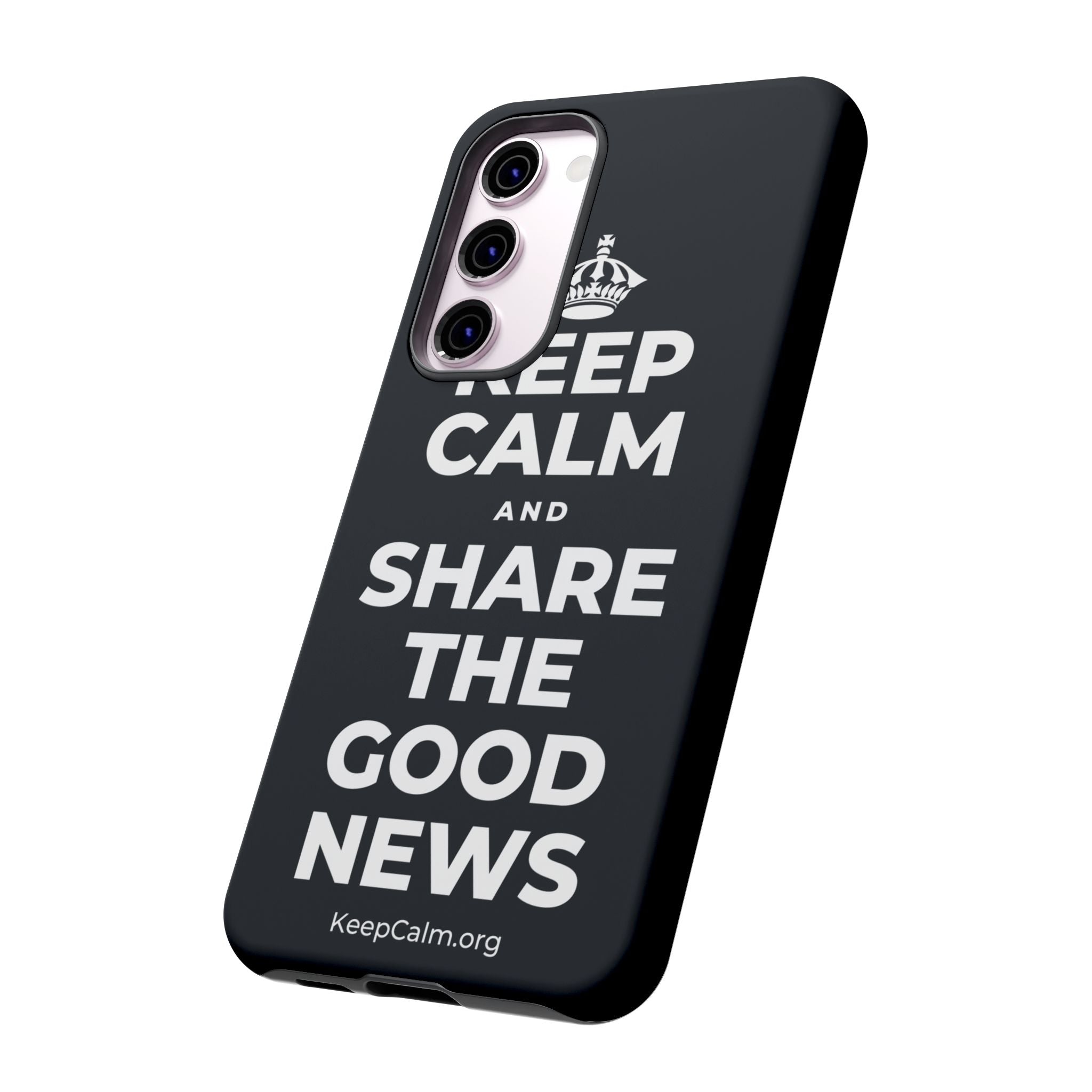 KEEP CALM AND SHARE THE GOOD NEWS Phone Case (Dark)