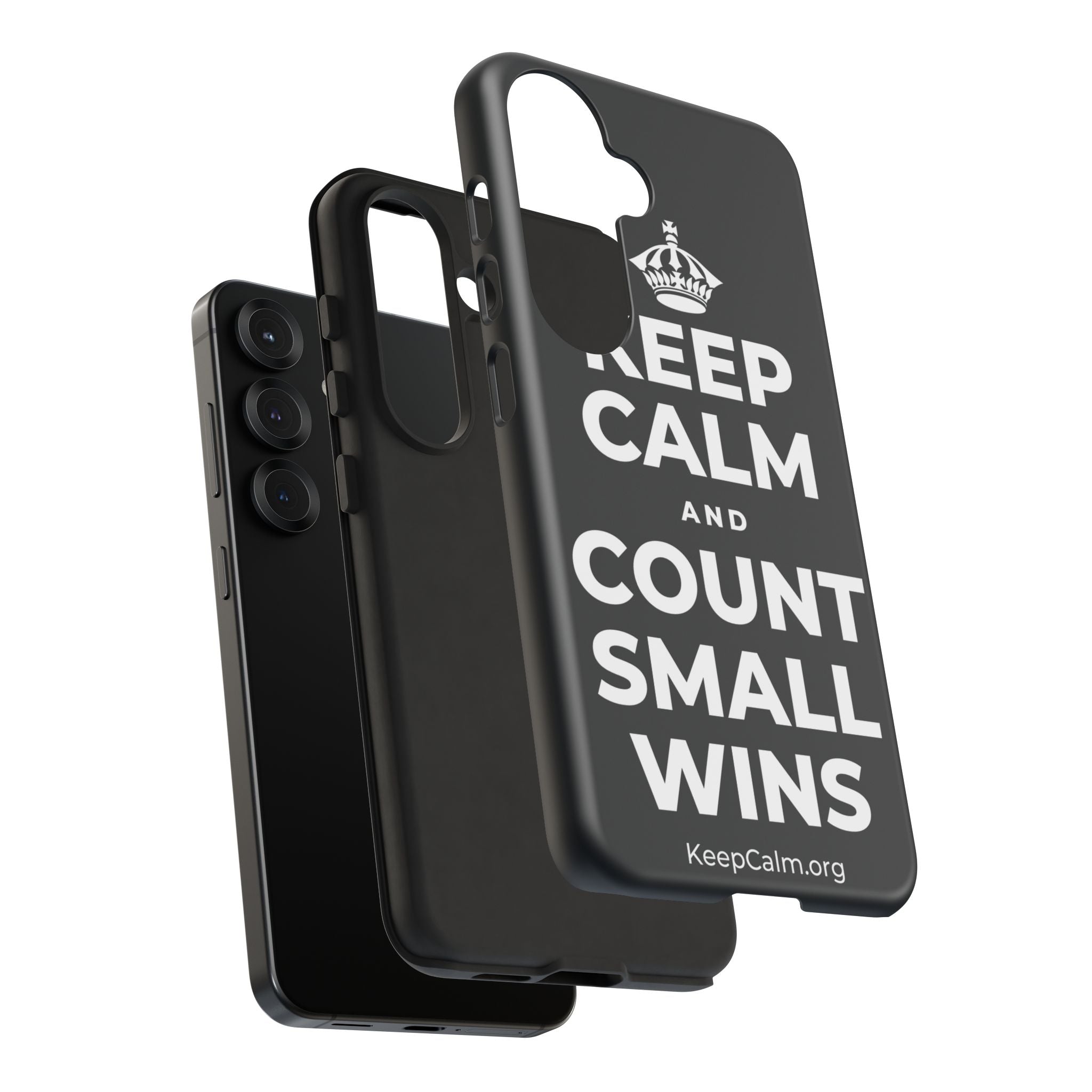 KEEP CALM AND COUNT SMALL WINS Phone Case (Dark)