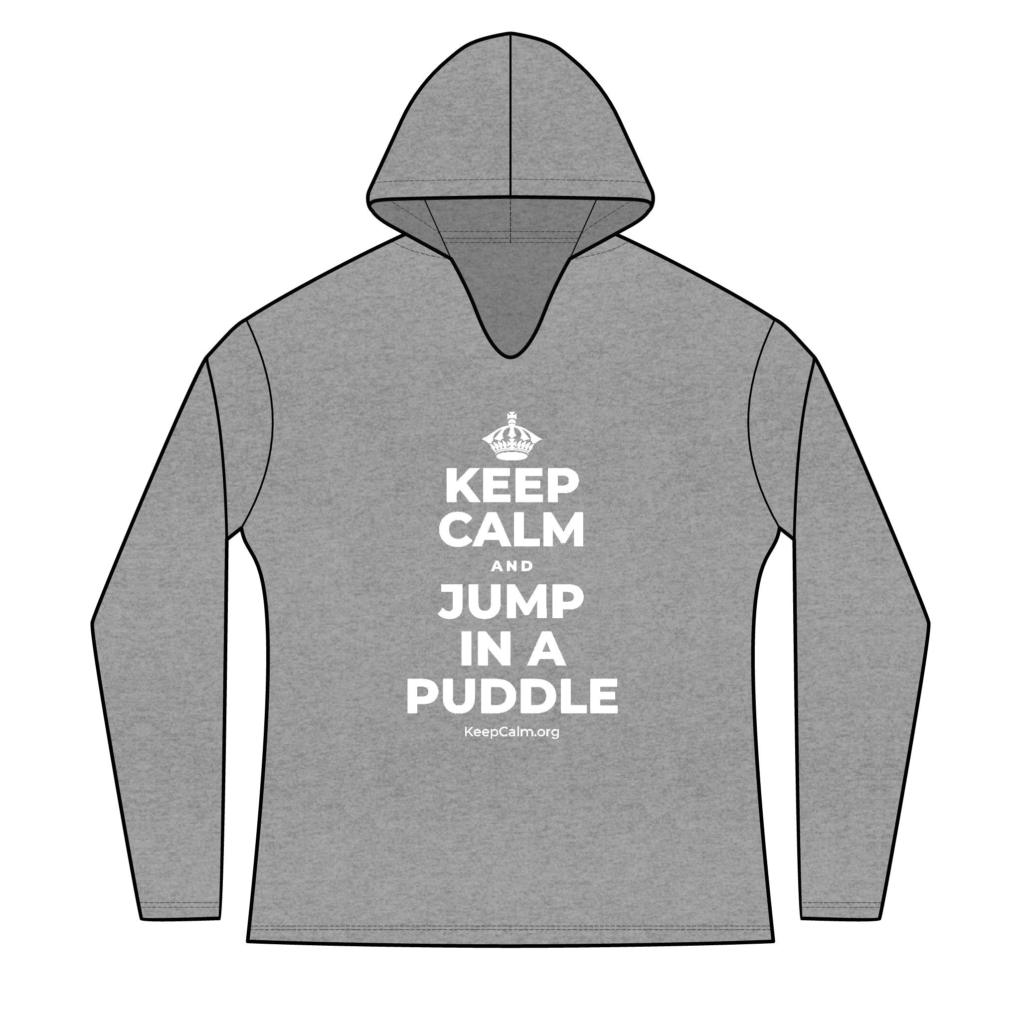 KEEP CALM AND JUMP IN A PUDDLE Women's Long Sleeve Hoodie