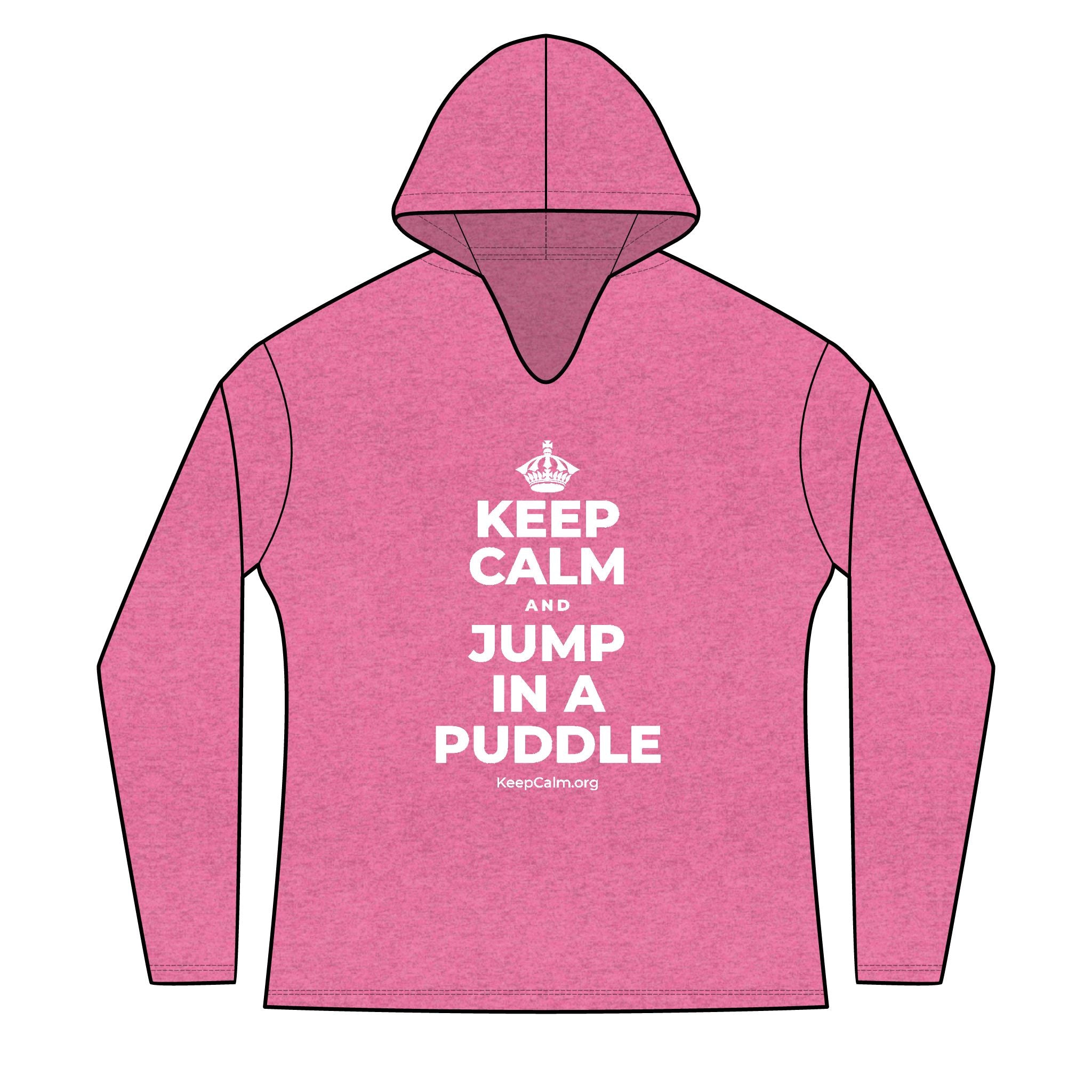KEEP CALM AND JUMP IN A PUDDLE Women's Long Sleeve Hoodie