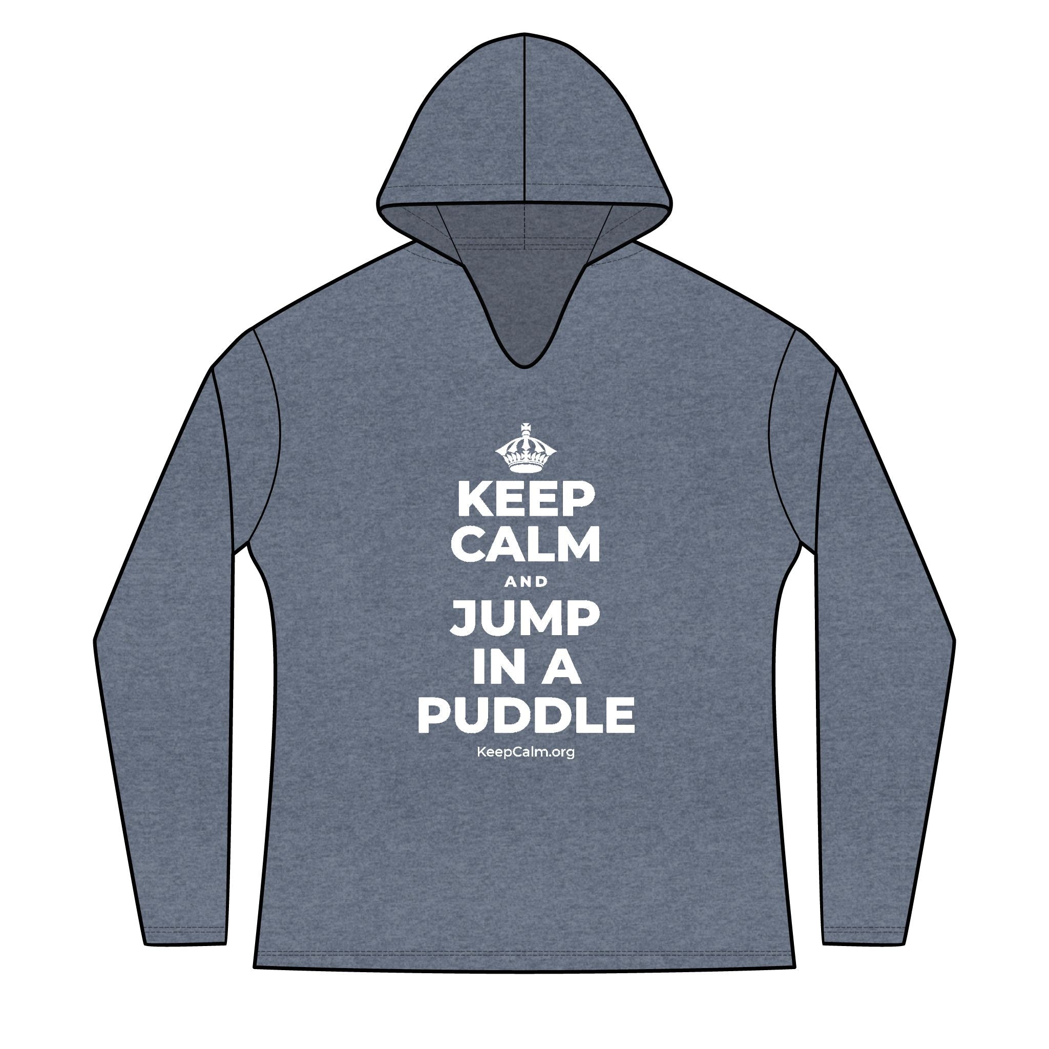 KEEP CALM AND JUMP IN A PUDDLE Women's Long Sleeve Hoodie
