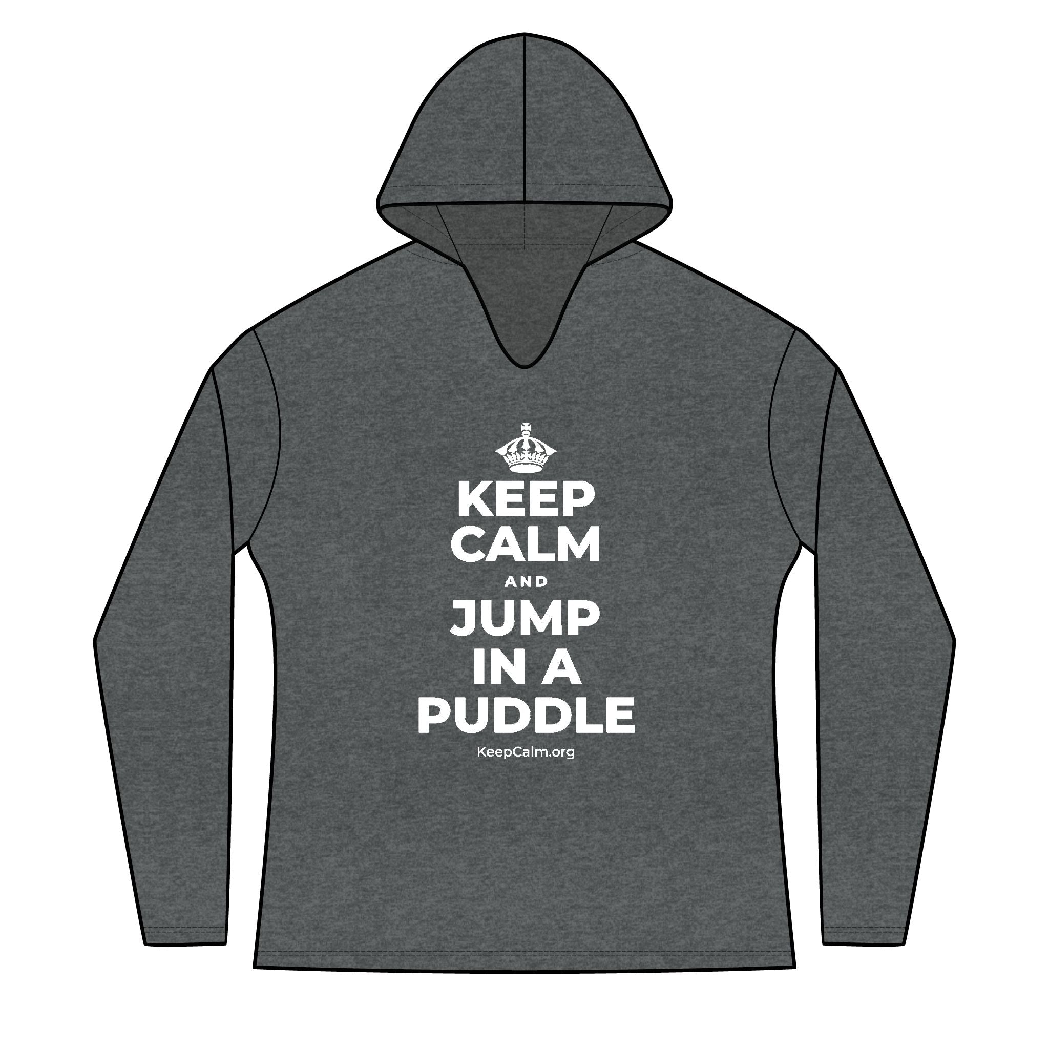 KEEP CALM AND JUMP IN A PUDDLE Women's Long Sleeve Hoodie