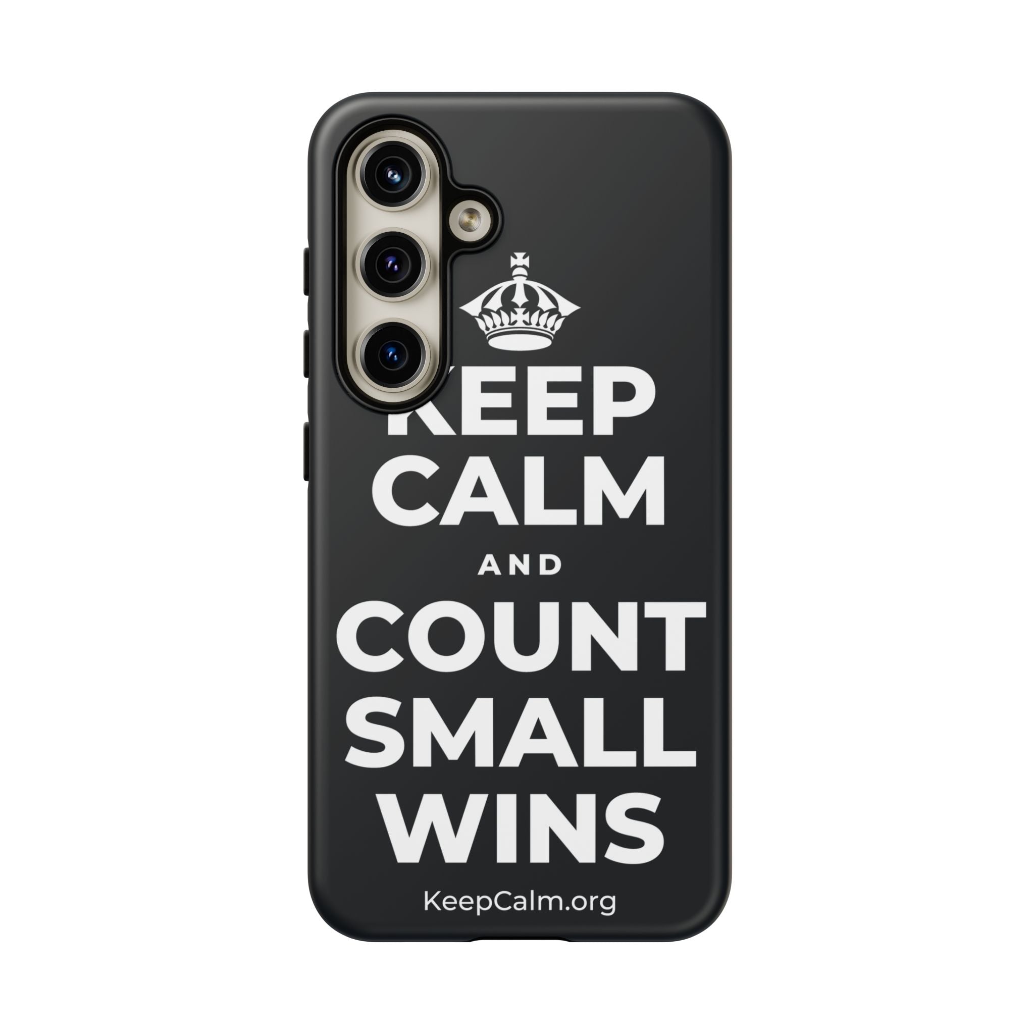 KEEP CALM AND COUNT SMALL WINS Phone Case (Dark)