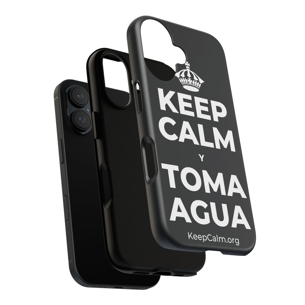 KEEP CALM Y TOMA AGUA Phone Case (Dark)