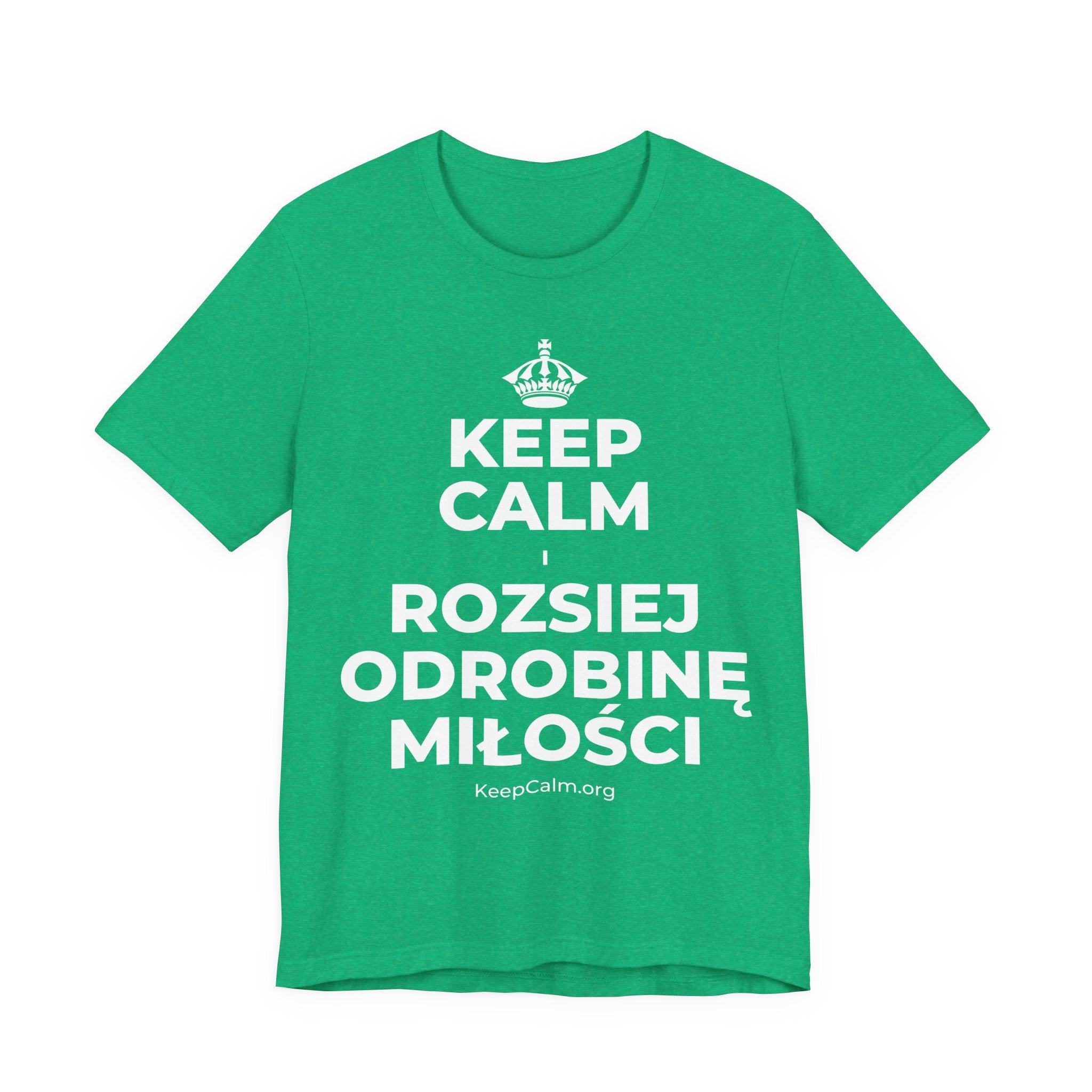 KEEP CALM I ROZSIEJ ODROBINĘ MIŁOŚCI T-Shirt (Baby Blue–Silver)